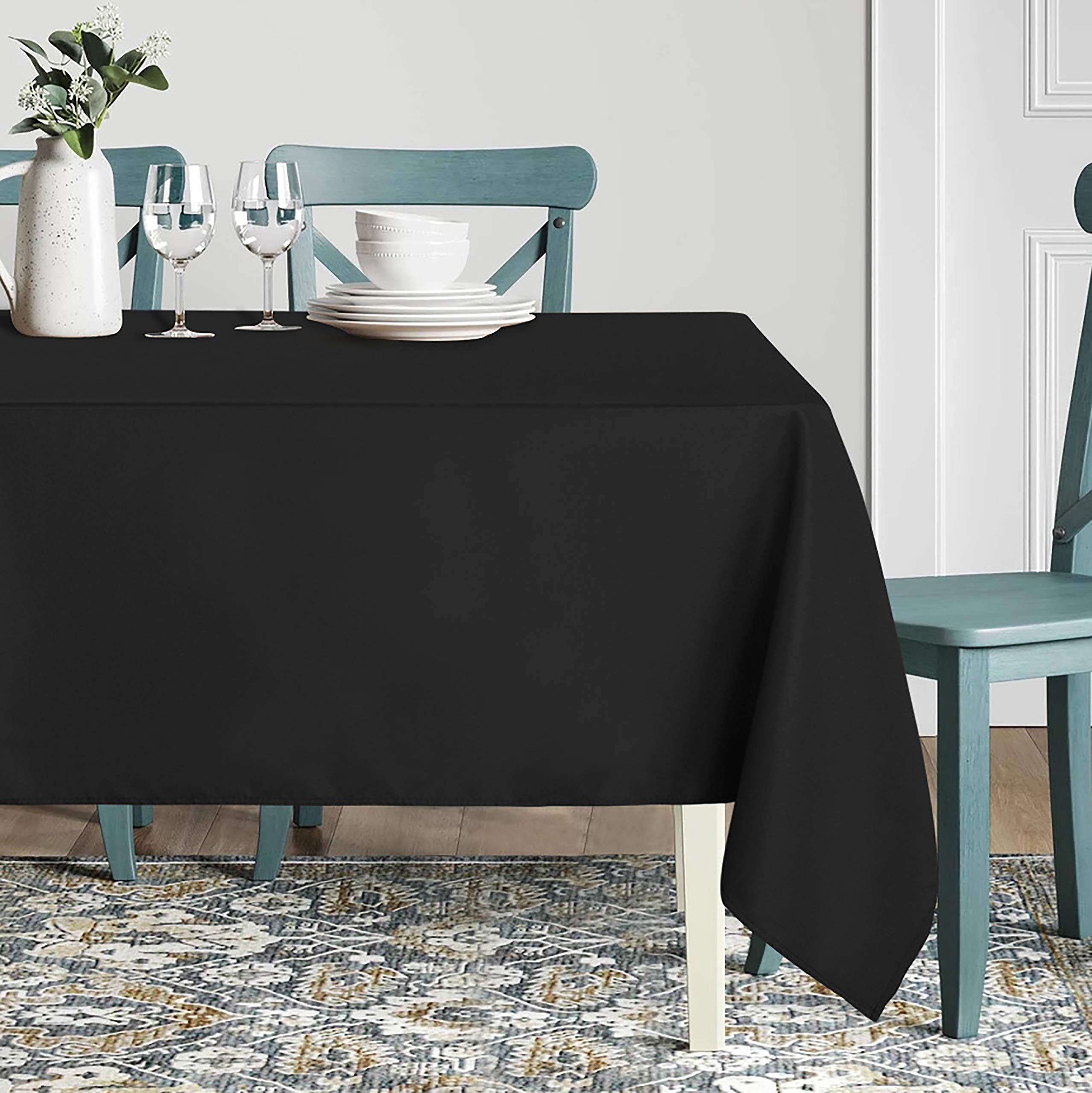 Sancua Rectangle Tablecloth - 60 X 84 Inch - Stain And Wrinkle Resistant Washable Polyester Table Cloth, Decorative Fabric Table