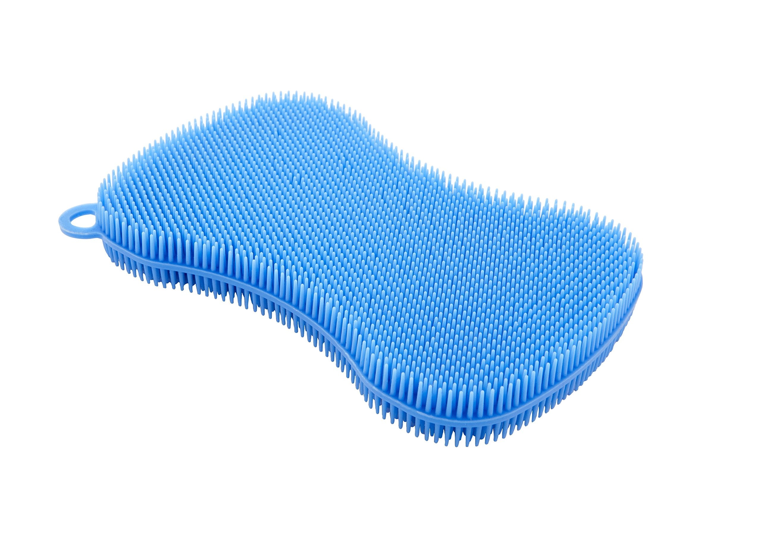 Kuhn Rikon Stay Clean Silicone Scrubber, 1, Blue