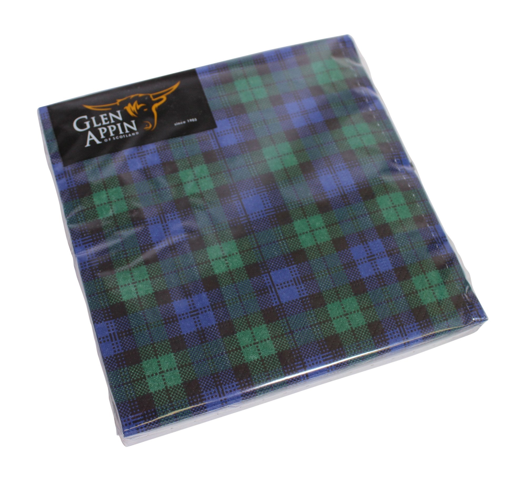 Of Scotland Scottish Blackwatch Tartan 3 Ply Paper Napkins.