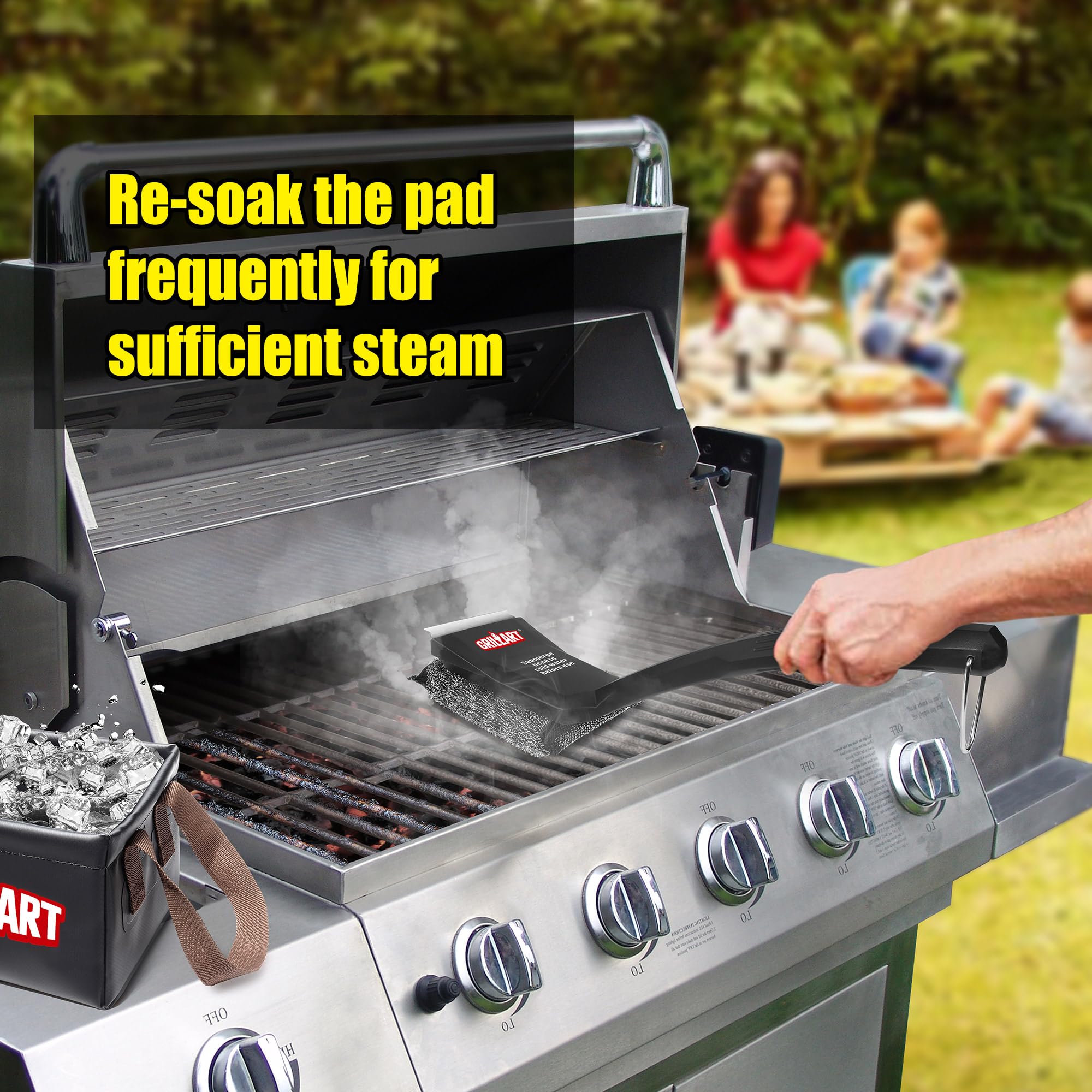 Grillart Steamwizards Grill Brush Replacement Pad, 2 Pcs