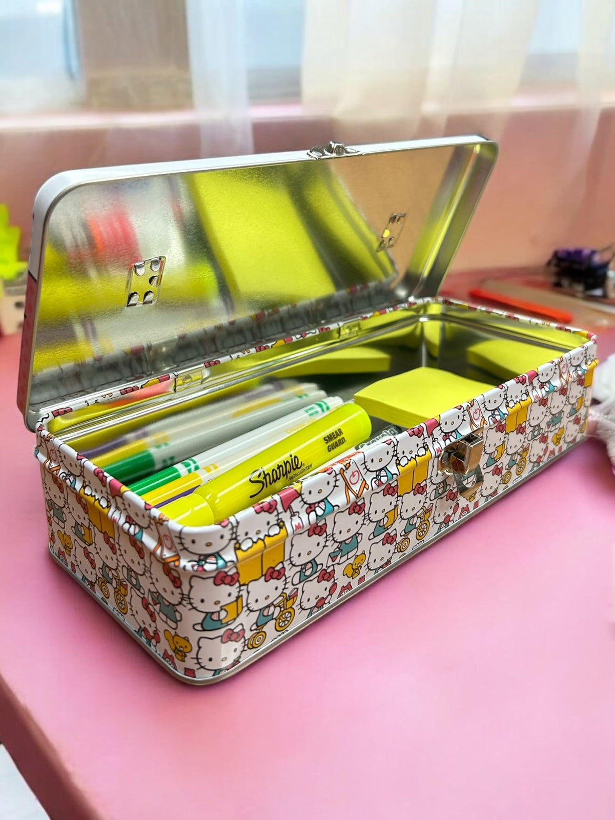 Long Storage Box Ruler Tin Box Company Large Storage Box with Ruler Handle, Hello Kitty ...