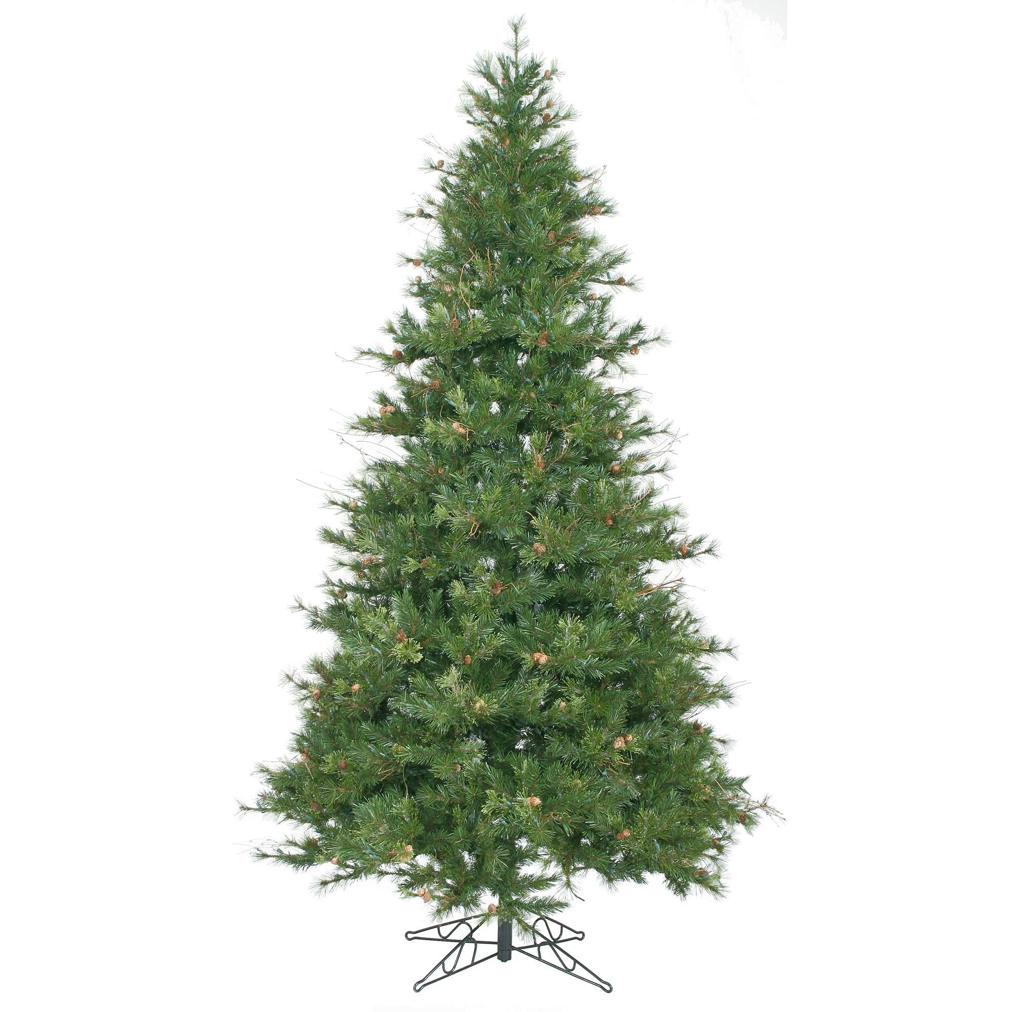 Vickerman 9' Mixed Country Pine Slim Artificial Christmas Tree, Unlit - Faux Christmas Tree - Seasonal Indoor Home Decor