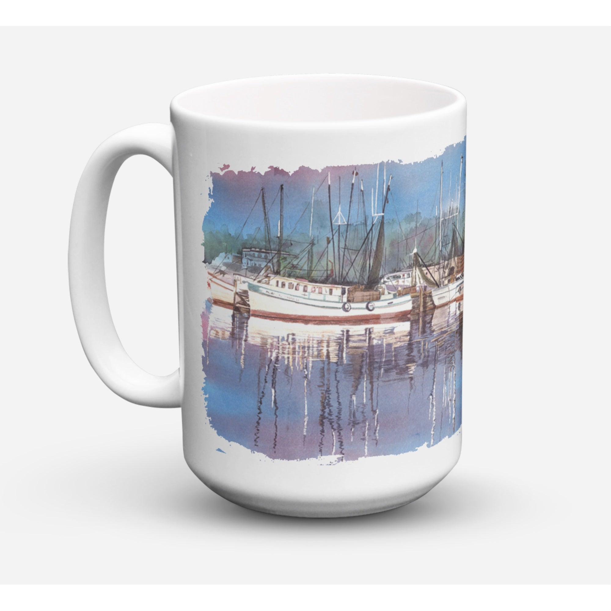 Carolines Treasures 8112CM15 Harbor Dishwasher Safe Microwavable Ceramic Coffee Mug 15 oz Multicolor