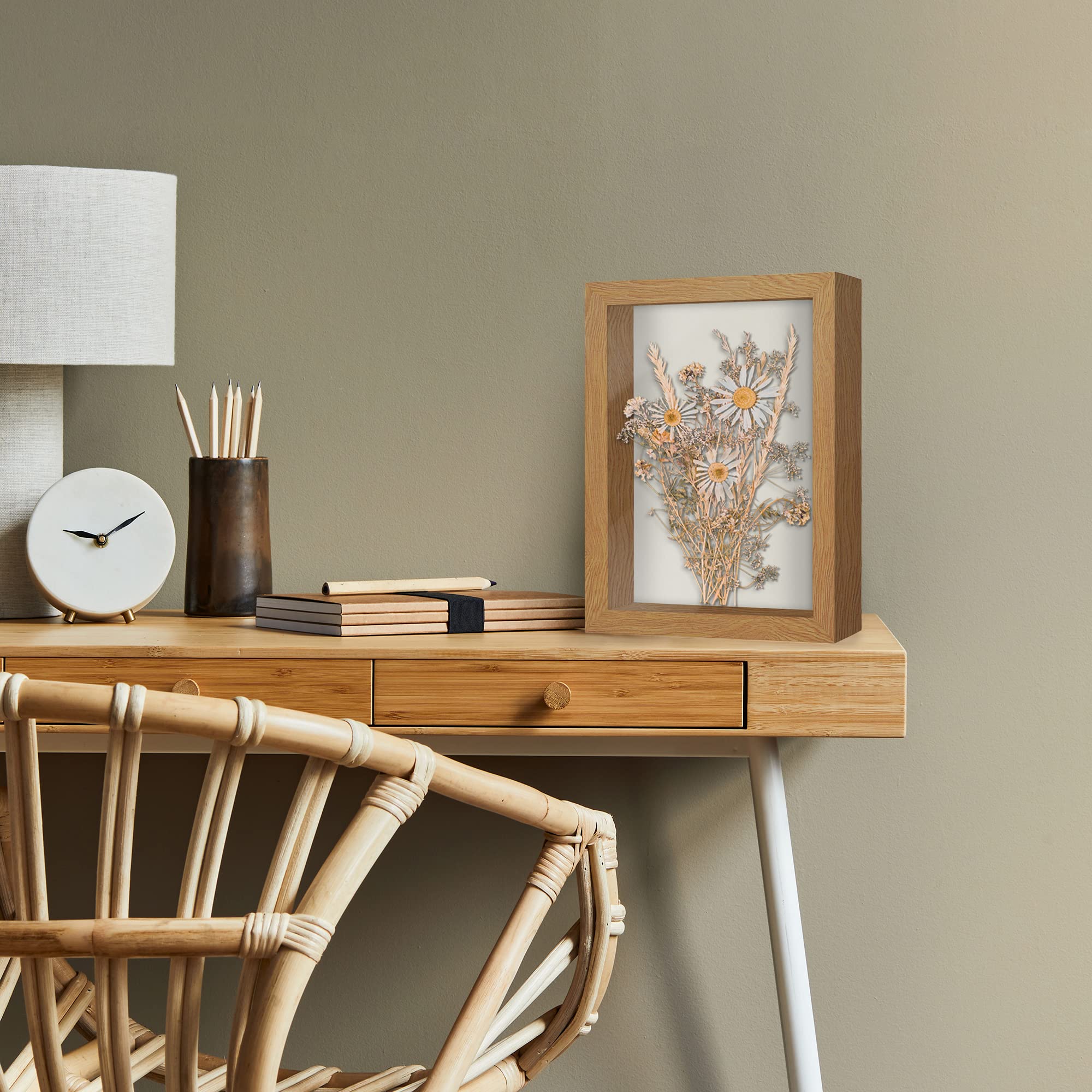 Americanflat 8x10 Shadow Box Frame with Shatter-Resistant Glass - Silhouette Collection - Large Shadow Box Display Case for Tabl