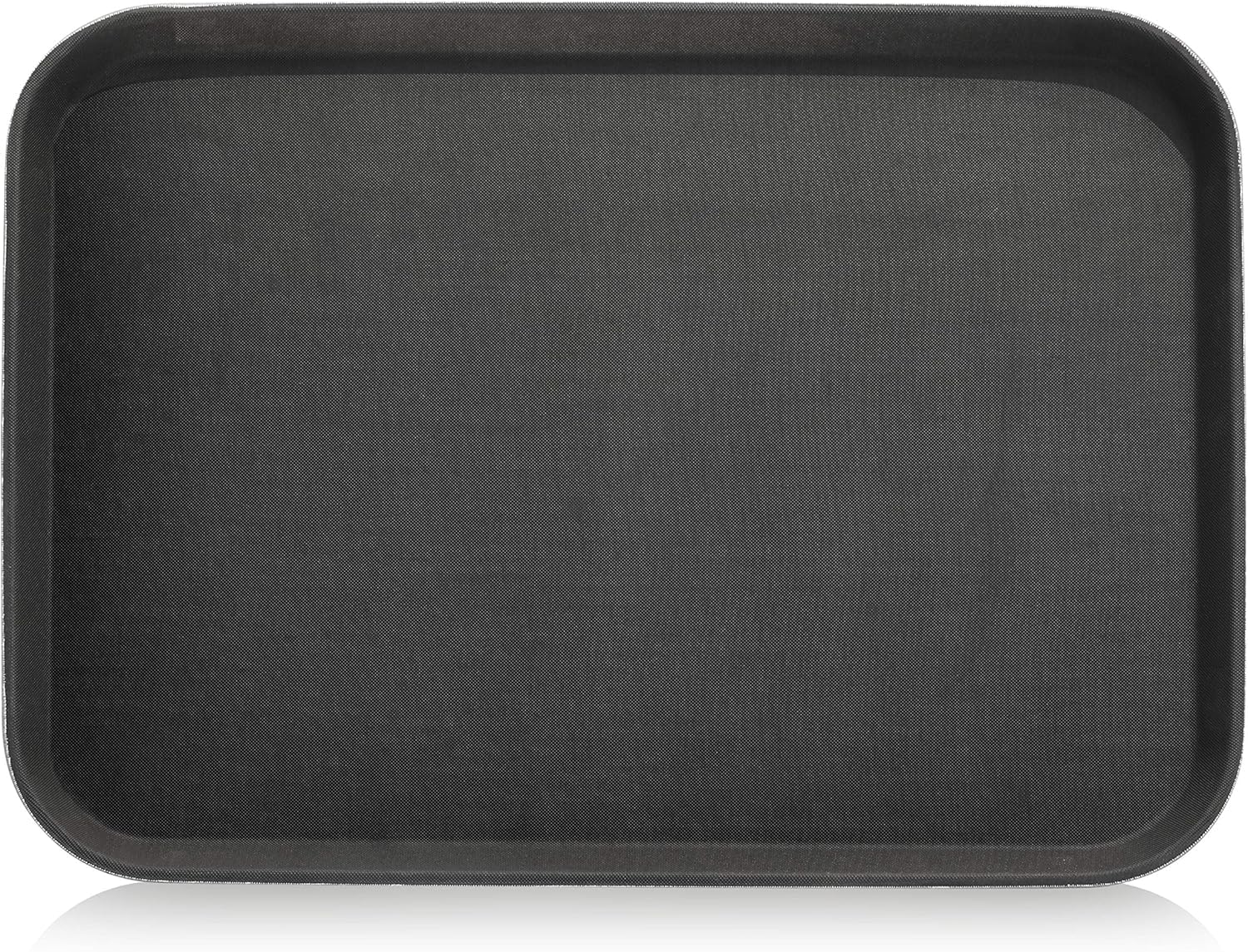 New Star Foodservice 25279 Restaurant Grade Non-Slip Tray, Plastic, Rubber Lined, Rectangular, 16-Inch X 22-Inch, Black
