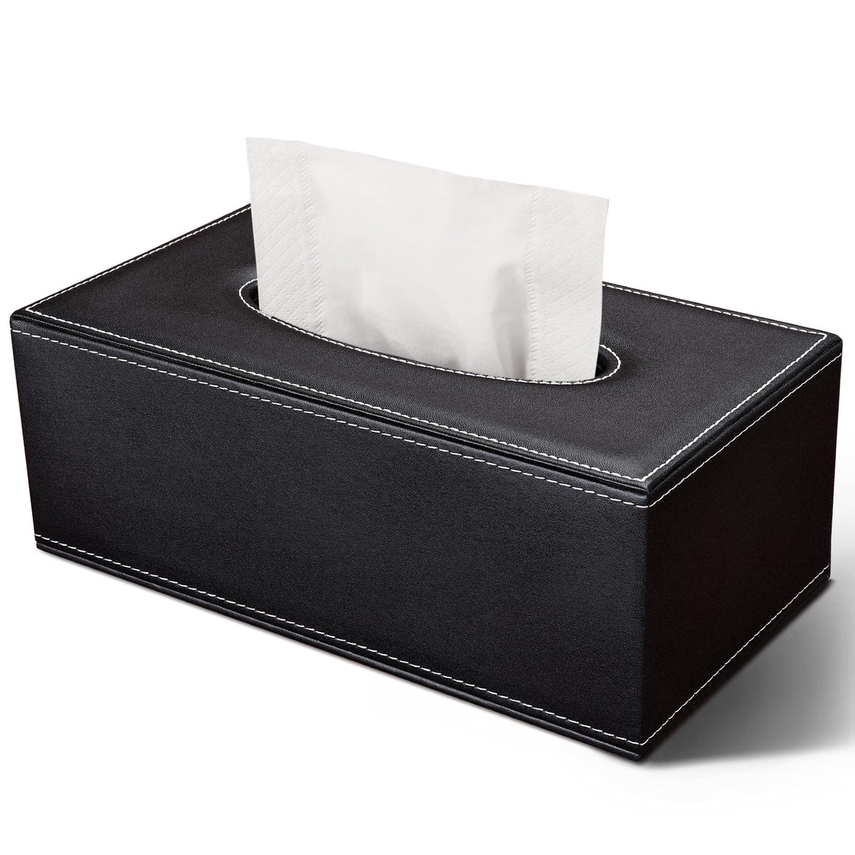 Tissue Box Cover Rectangular, Pu Leather Tissue Box Holder For Kleenex, Napkin, Tissue Box Cover Rectangle, Tissue Holder For Ba
