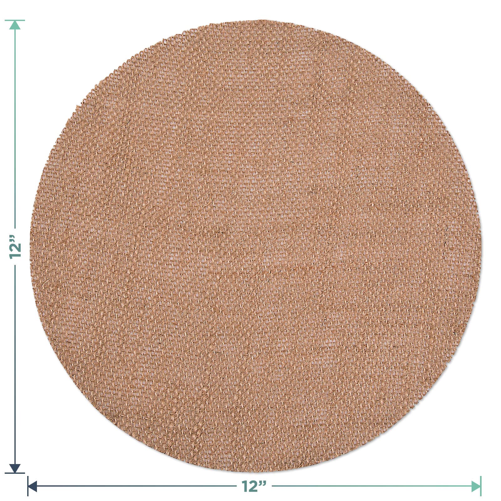 Rustic Burlap Round Placemats - 12'' Diameter Burlap Circle Rustic Table Decorations (Set Of 12) - Rustic Farmhouse Table Settin