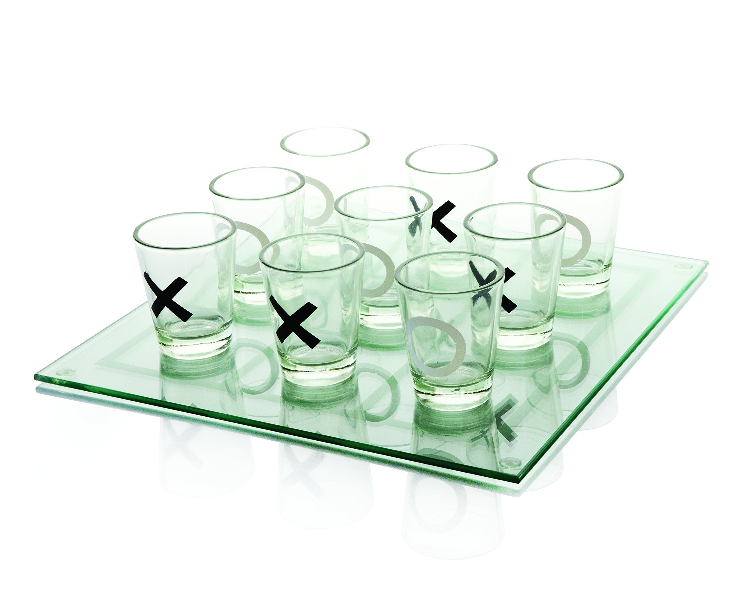 True Tic Tac Shot Board Games For Adults Includes Tic Tac Toe Board And 9 Clear Shot Glasses Set, Birthday Party, Bachelorette P