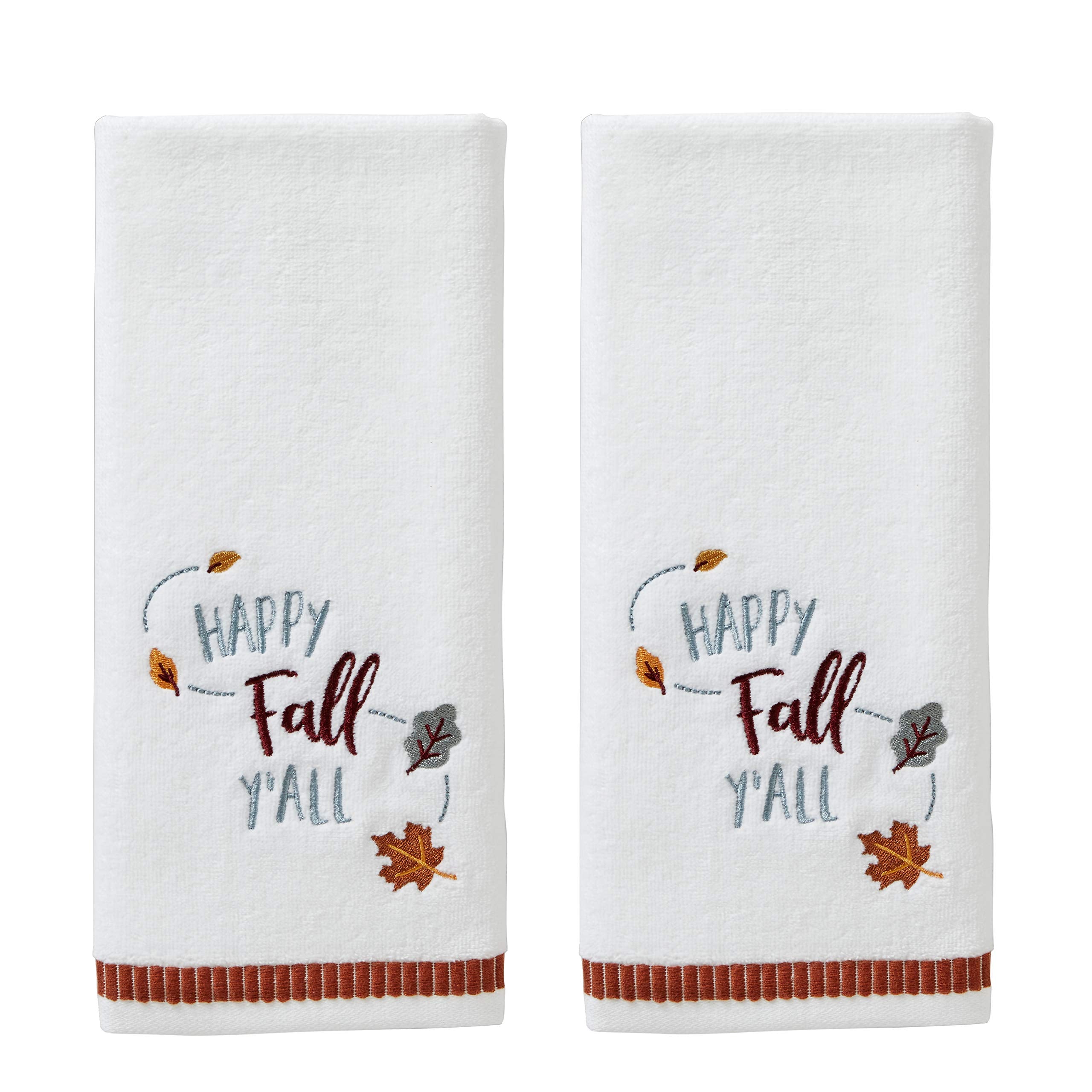 Skl Home Harvest Happy Fall Yall Hand Towel, White Small