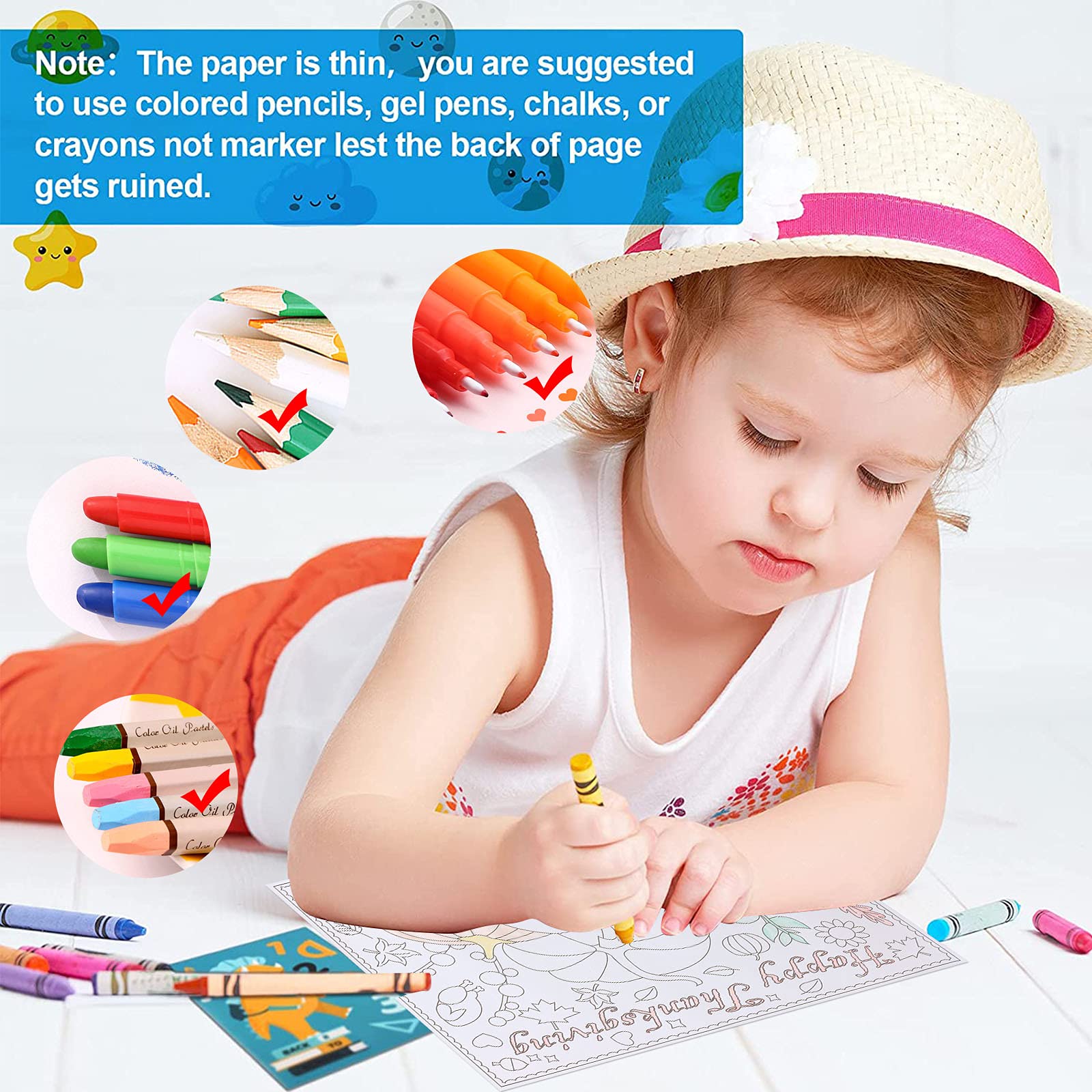 ?New? Thanksgiving Placemat For Kid, Table Mat Coloring Activity Paper Crafts To Write Thankful List By Children, 20* Sunflower