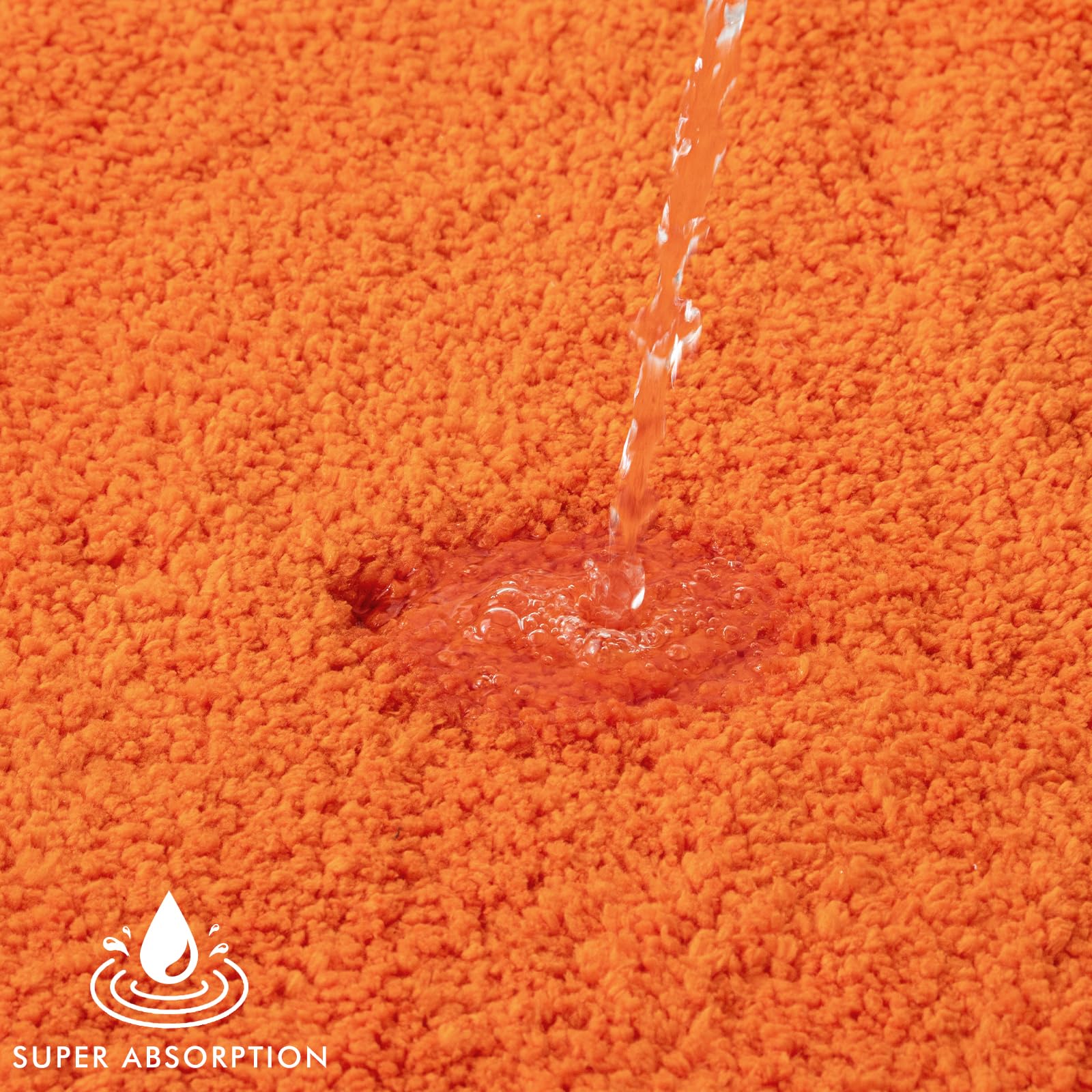 Miulee Fall Orange Bathroom Runner Rug - Long Absorbent Bath Mat Made Of Thick Fluffy Microsiber For Bathroom Floor, Tub, Kitche