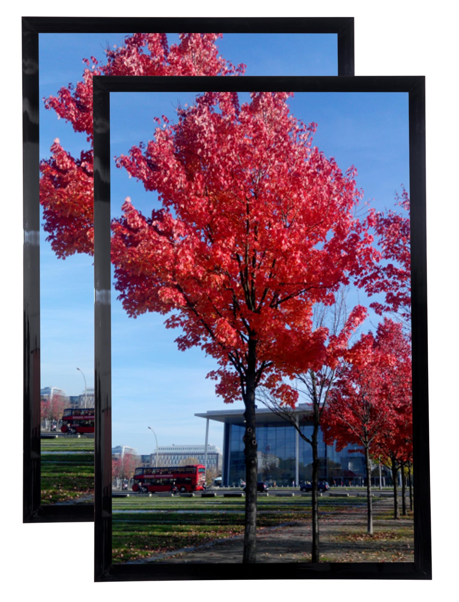 11x17 Picture Frame Set of 2,Display Pictures Studio Gallery Frame 11x17 Poster Frame Black, Wall Schools Colleges Sign Frame