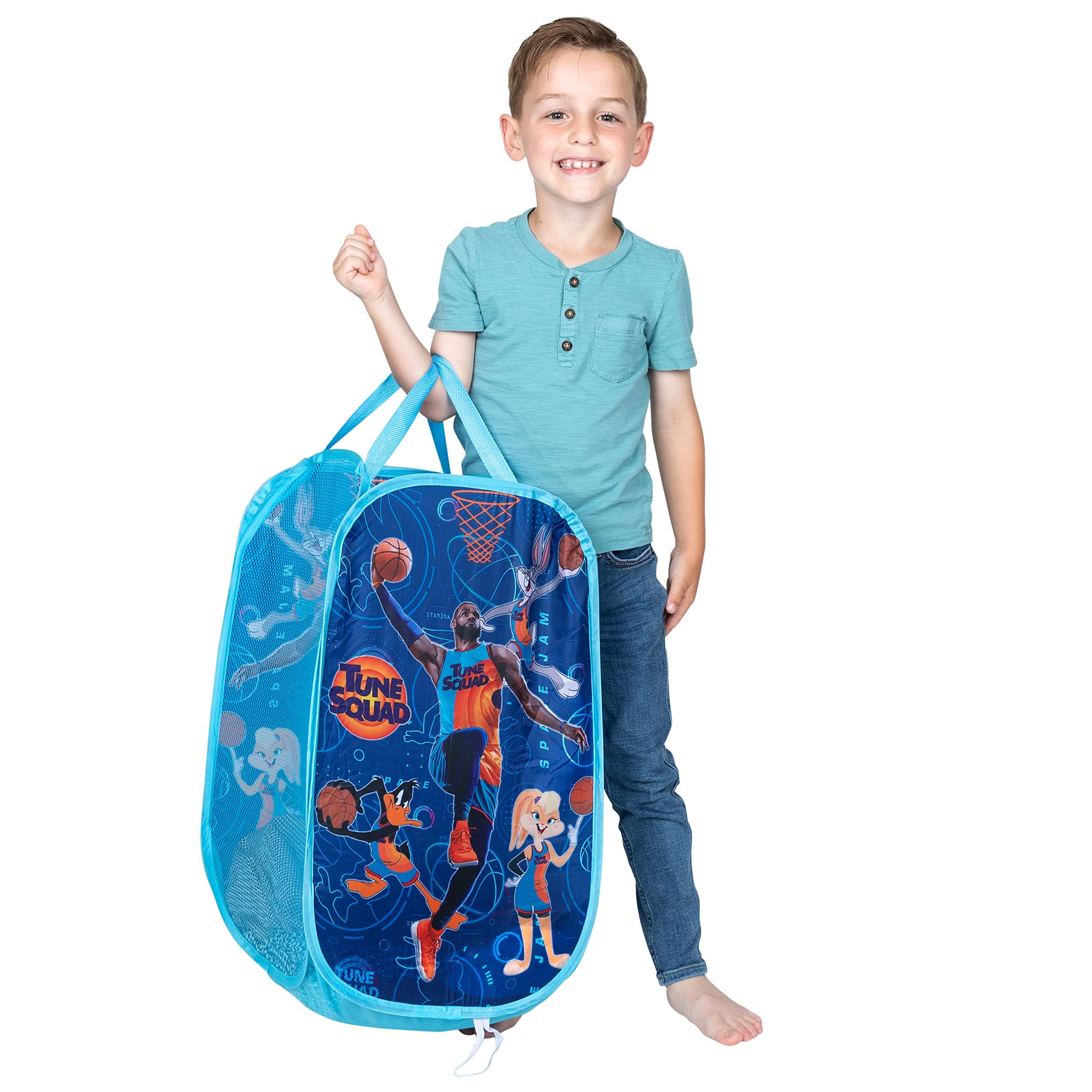 Franco Kids Room Collapsible Storage Bin Pop Up Hamper, One Size, Space Jam 2 A New Legacy