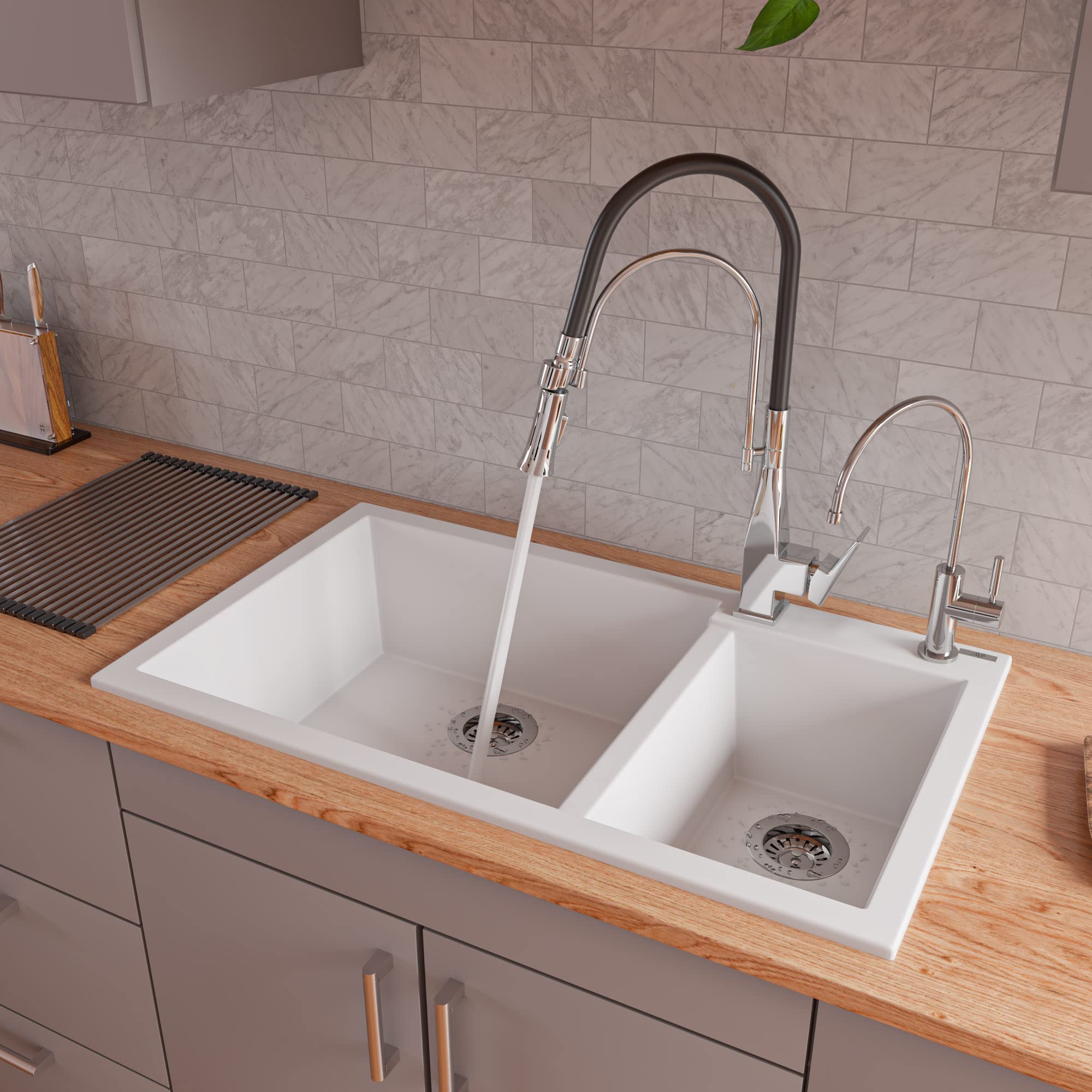 Alfi Brand Ab3319Di-C Kitchen Sink, Chocolate
