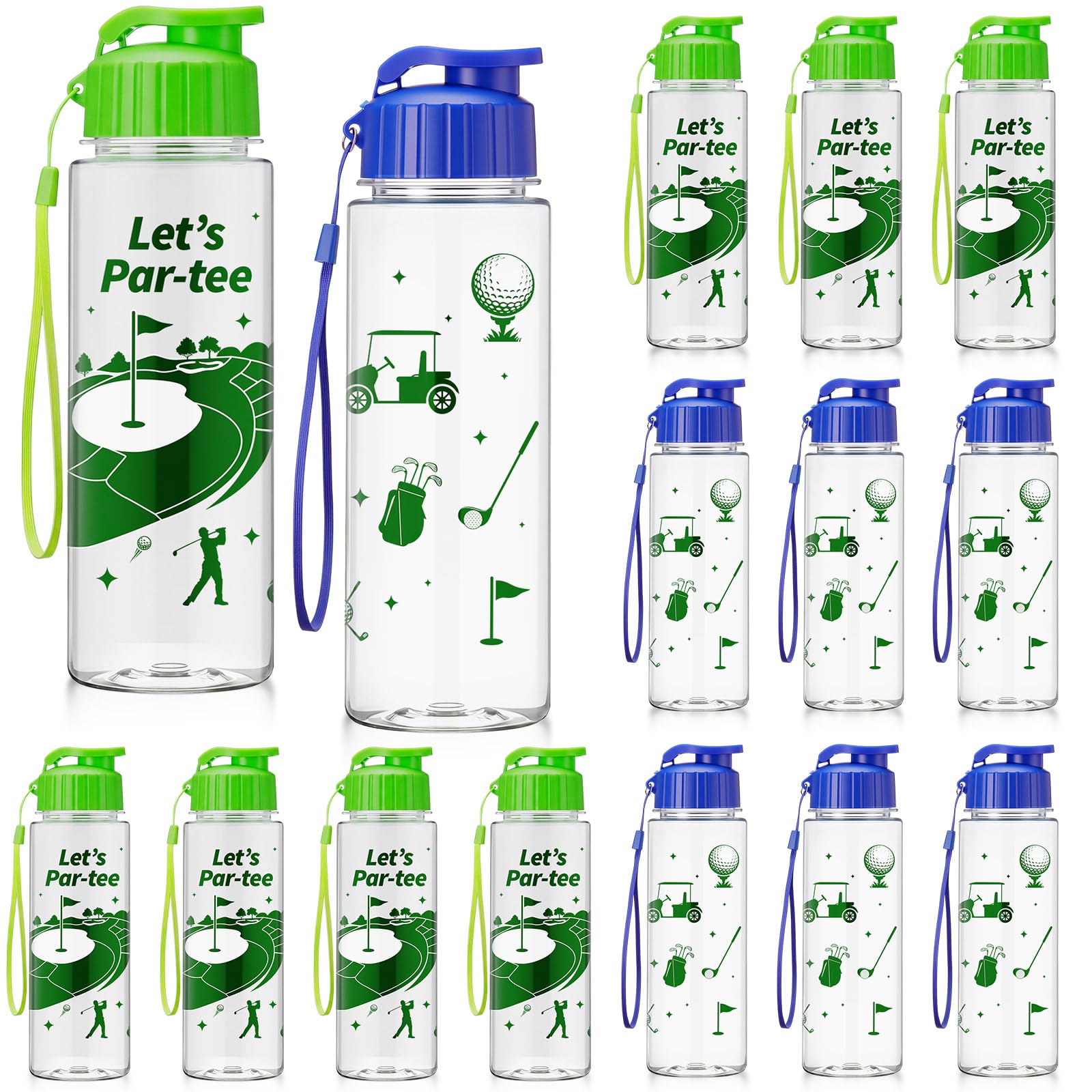 Yiyiring 20 Pcs Golf Party Favors Bulk Plastic Water Bottles