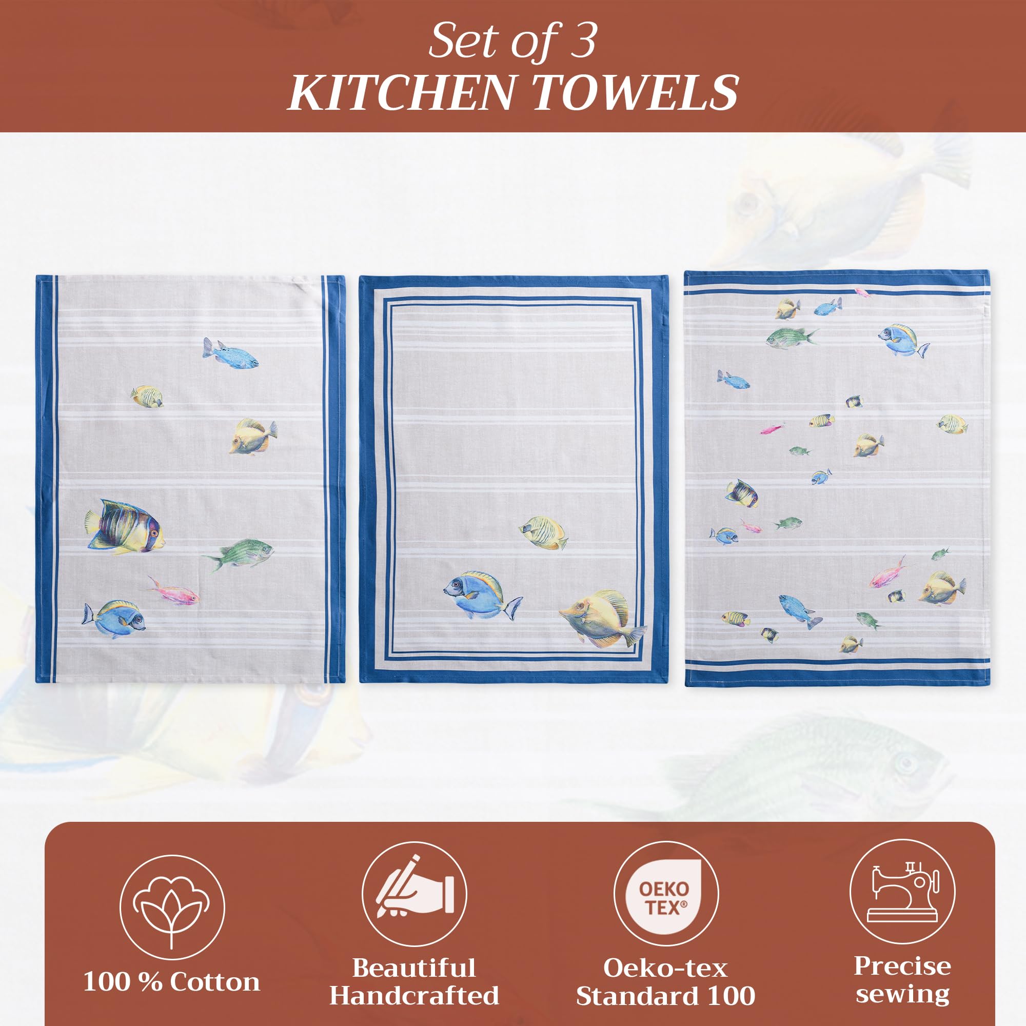 Maison D' Hermine Dish Cloth 100% Cotton Kitchen Towel Absorbent, Multi-Purpose Tea Towel For Gifts, Home, Wedding, Restaurant,