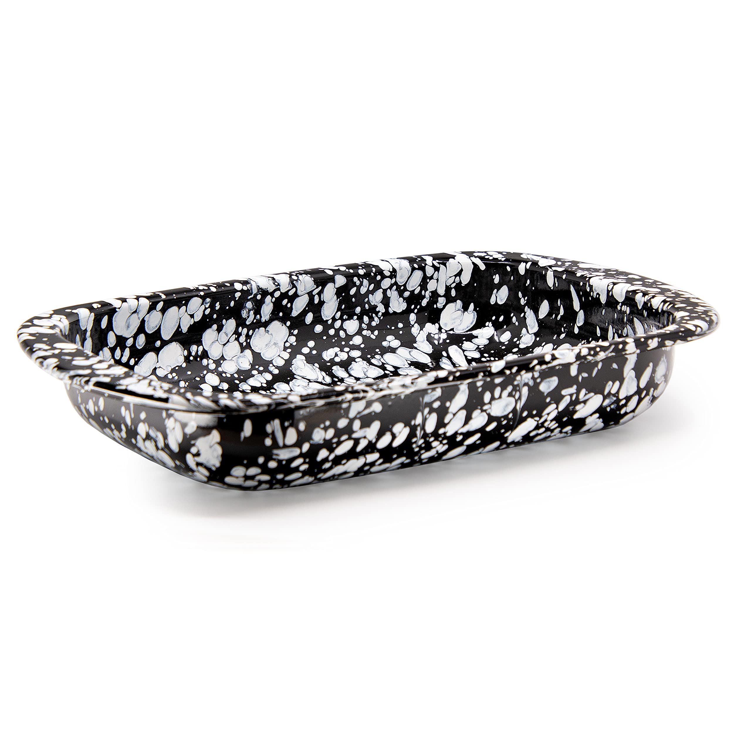 Golden Rabbit Enamelware - 3Qt Baking Pan (Black Swirl)