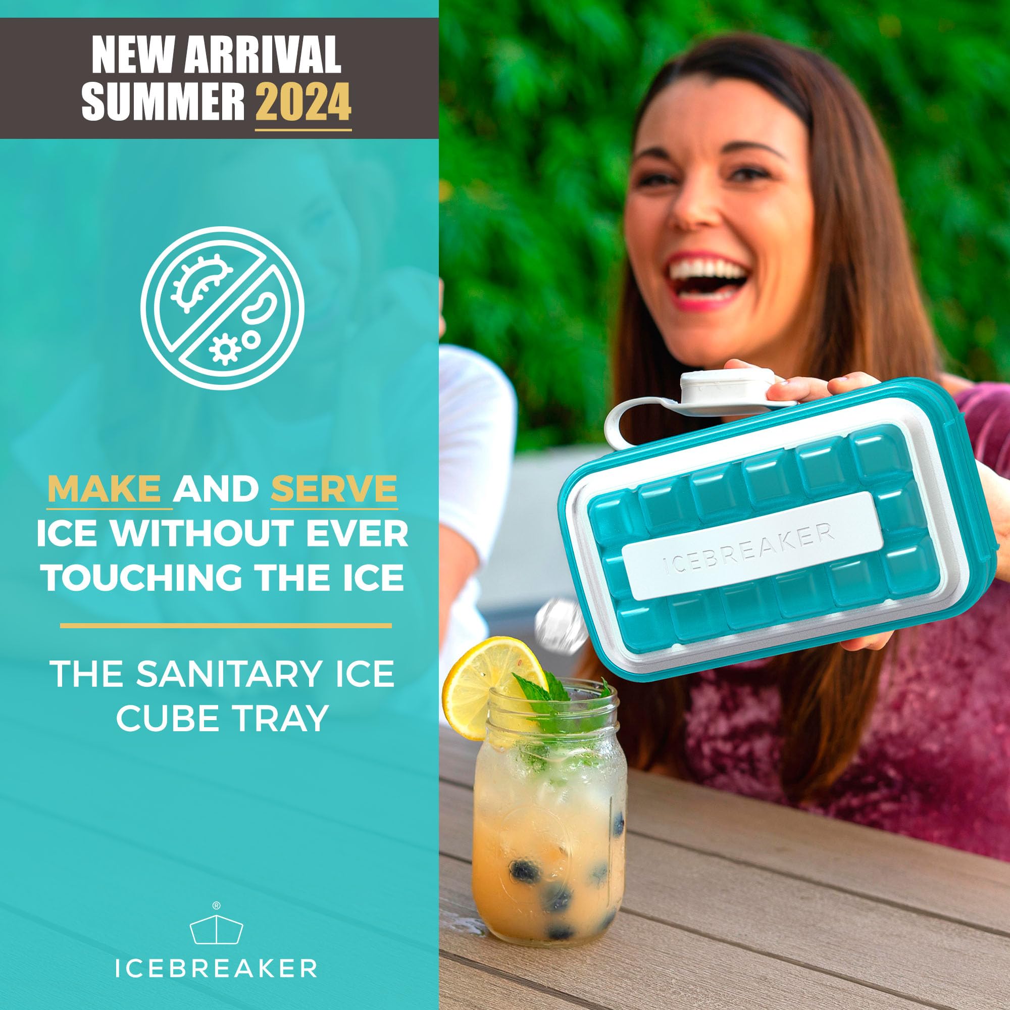 Icebreaker Pop 2024: Make And Serve Ice Without Ever Touching The Ice | The Sanitary Silicone Ice Cube Tray For Freezer | Patent