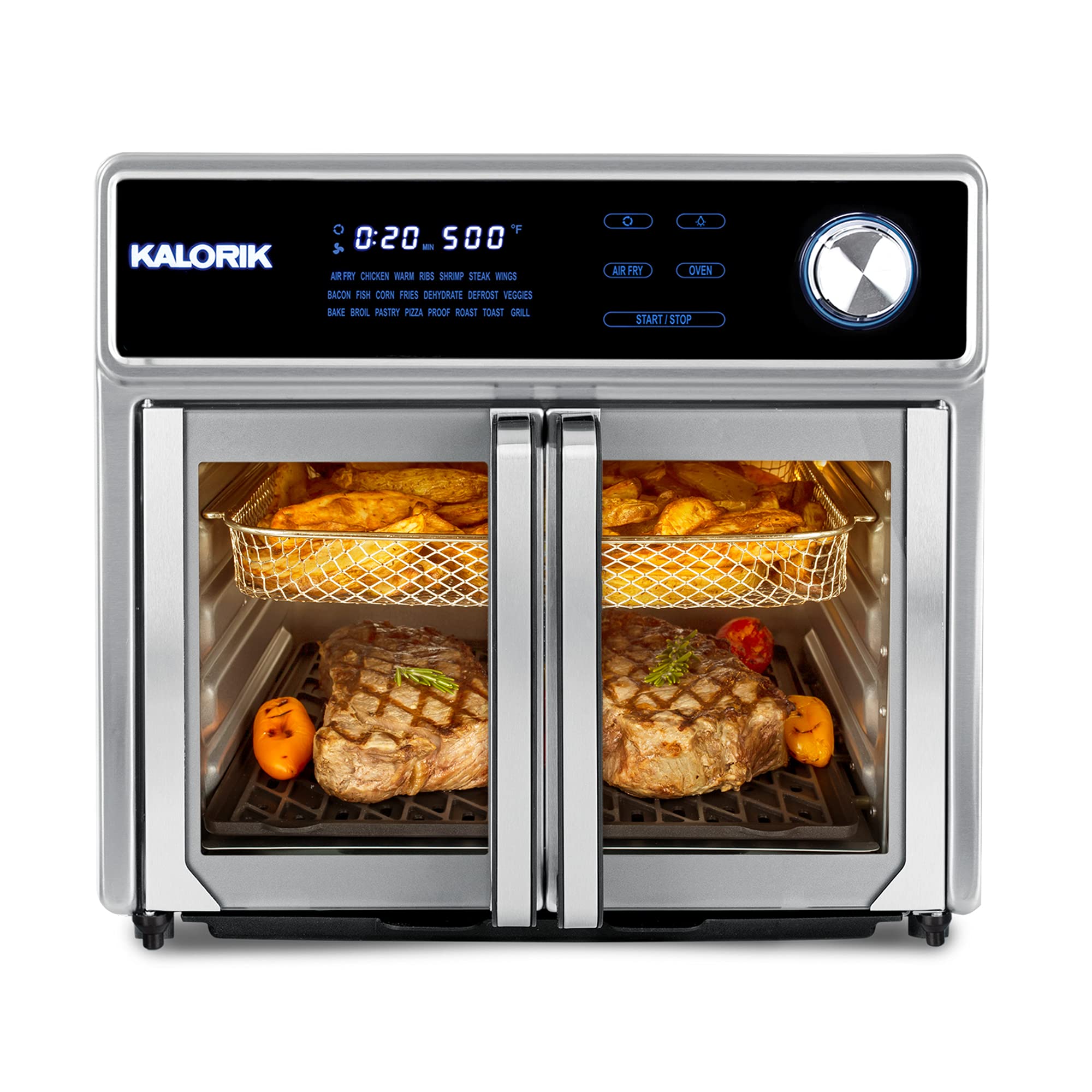 Kalorik Maxx 26 Quart Digital Air Fryer Oven Grill, Stainless Steel (Afo 47631 Ss2)