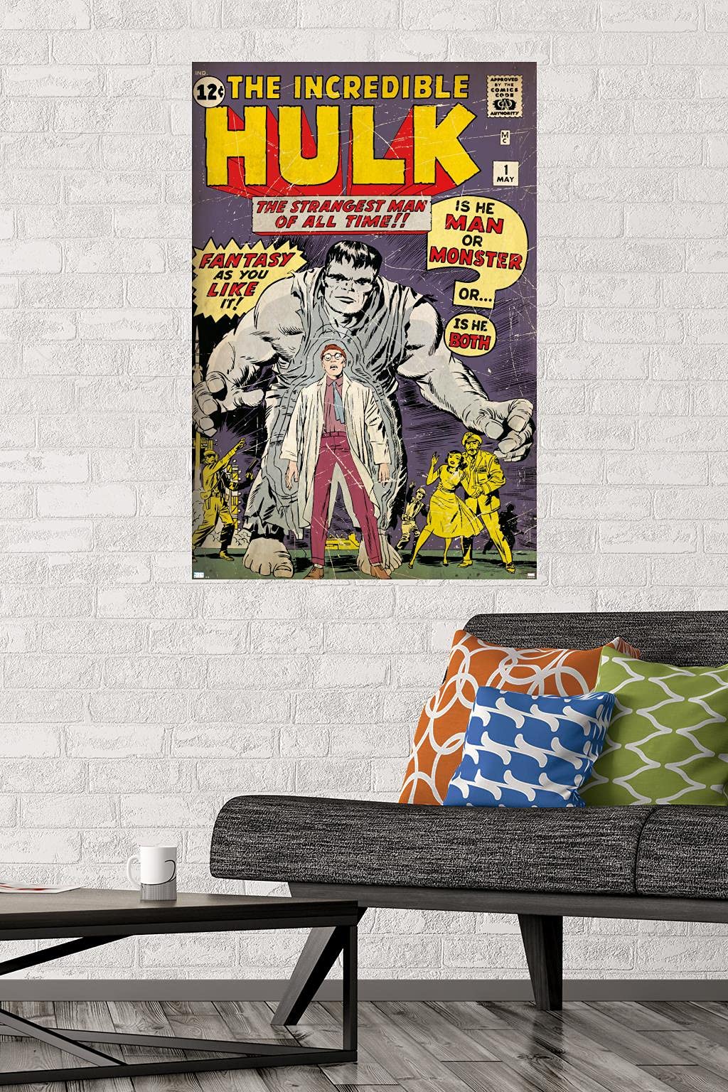 Trends International Marvel Comics Hulk - Incredible Hulk #1 Wall Poster, 34L X 22.4W, Premium Unframed Version