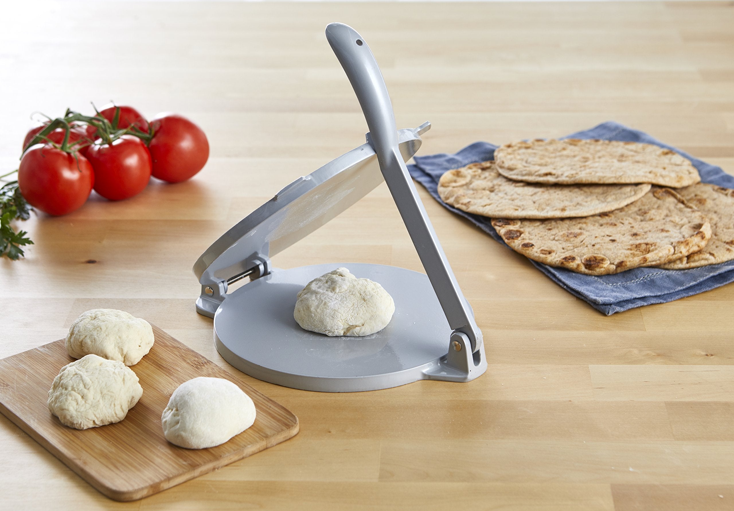 Imusa Usa Mexi-86005 6'' Easy To Use Aluminum Tortilla Press, Silver,Gray