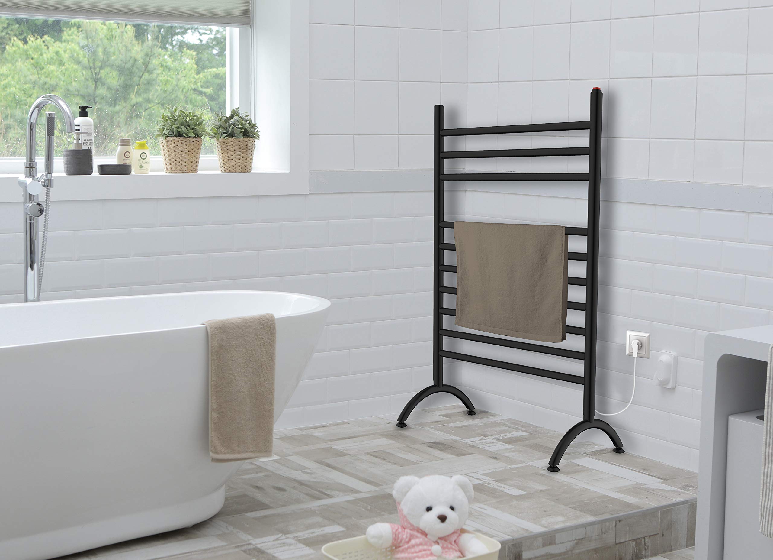 Kingston Brass TWF3123MB Templeton Freestanding Plug-In Towel Warmer  Matte Black