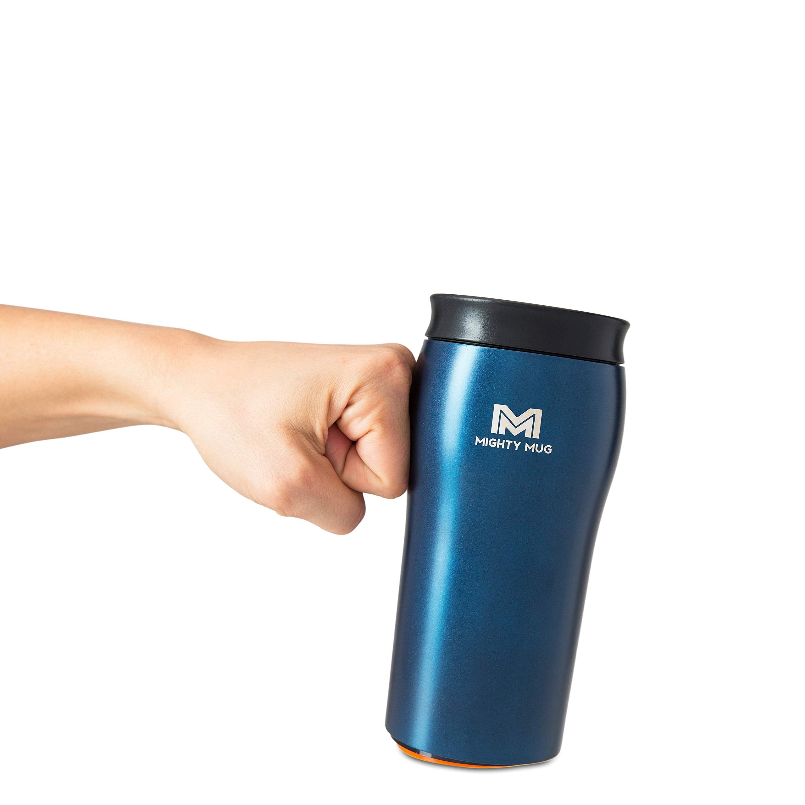 Mighty Mug | The Untippable Mug | Grips When Hit, Lifts For Sips | Insulated Stainless Steel Tumbler | Cupholder Friendly | Gift