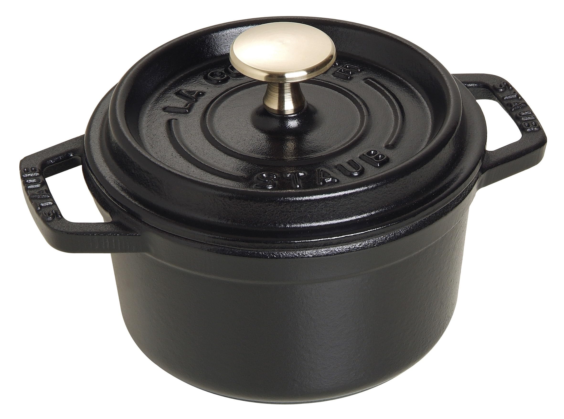 14Cm, Black: Staub Cocotte Round 14Cm Black