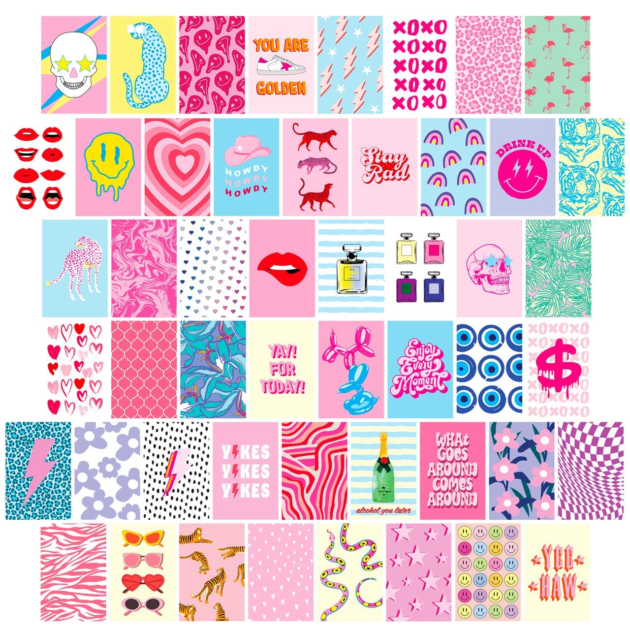 Cloncep Design Preppy Room Decor Collage Kit  50 PCS  4x6 Inch  Preppy Stuff Decor for Wall  Preppy Wall Collage  Preppy Pictures for Wall  Aesthetic Room Decor