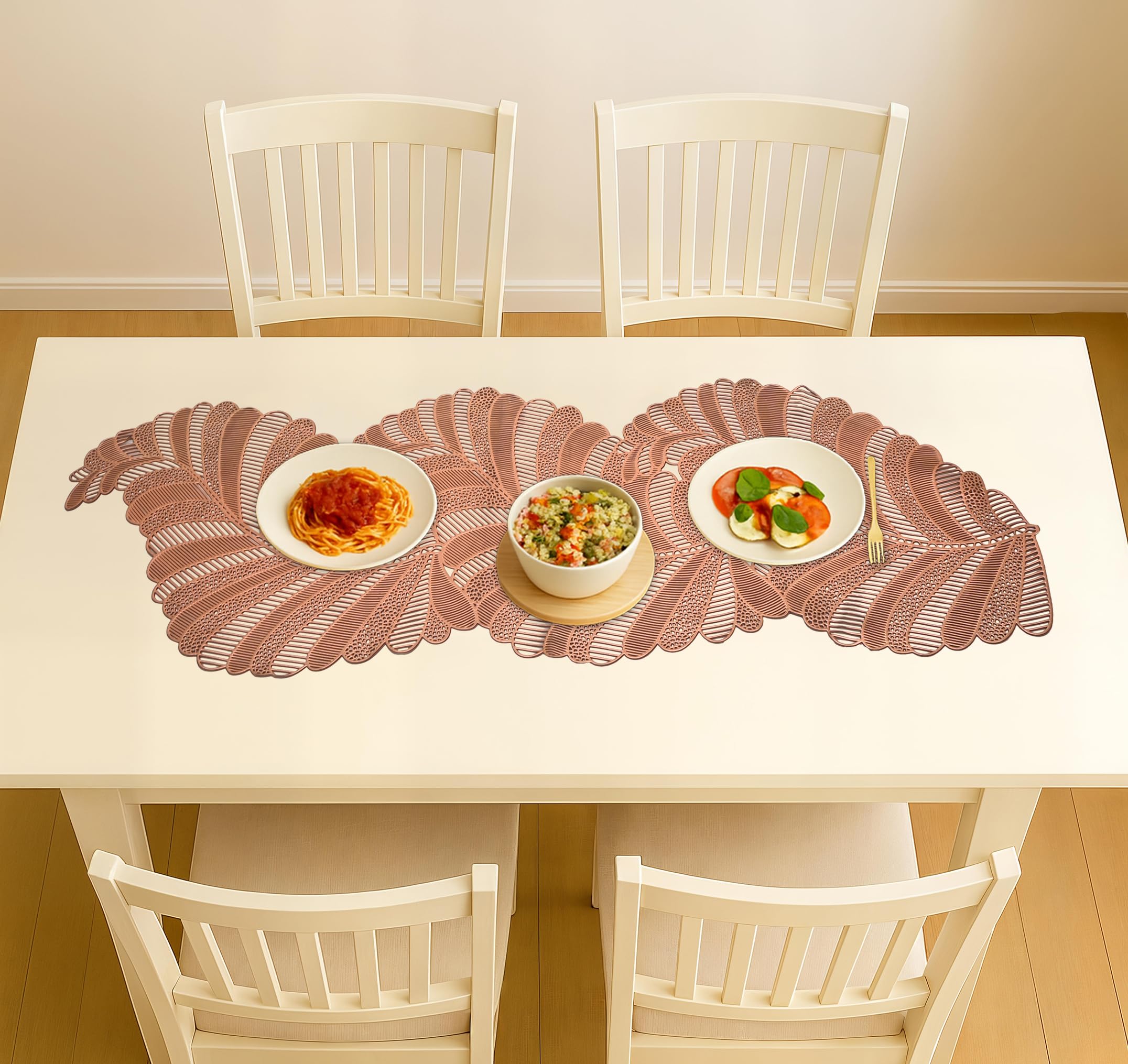 Kuber Industries Leather Waterproof Table Runner | Easy to Clean Centre & Dining Table Runner  Suitable for Party, Wedding and 