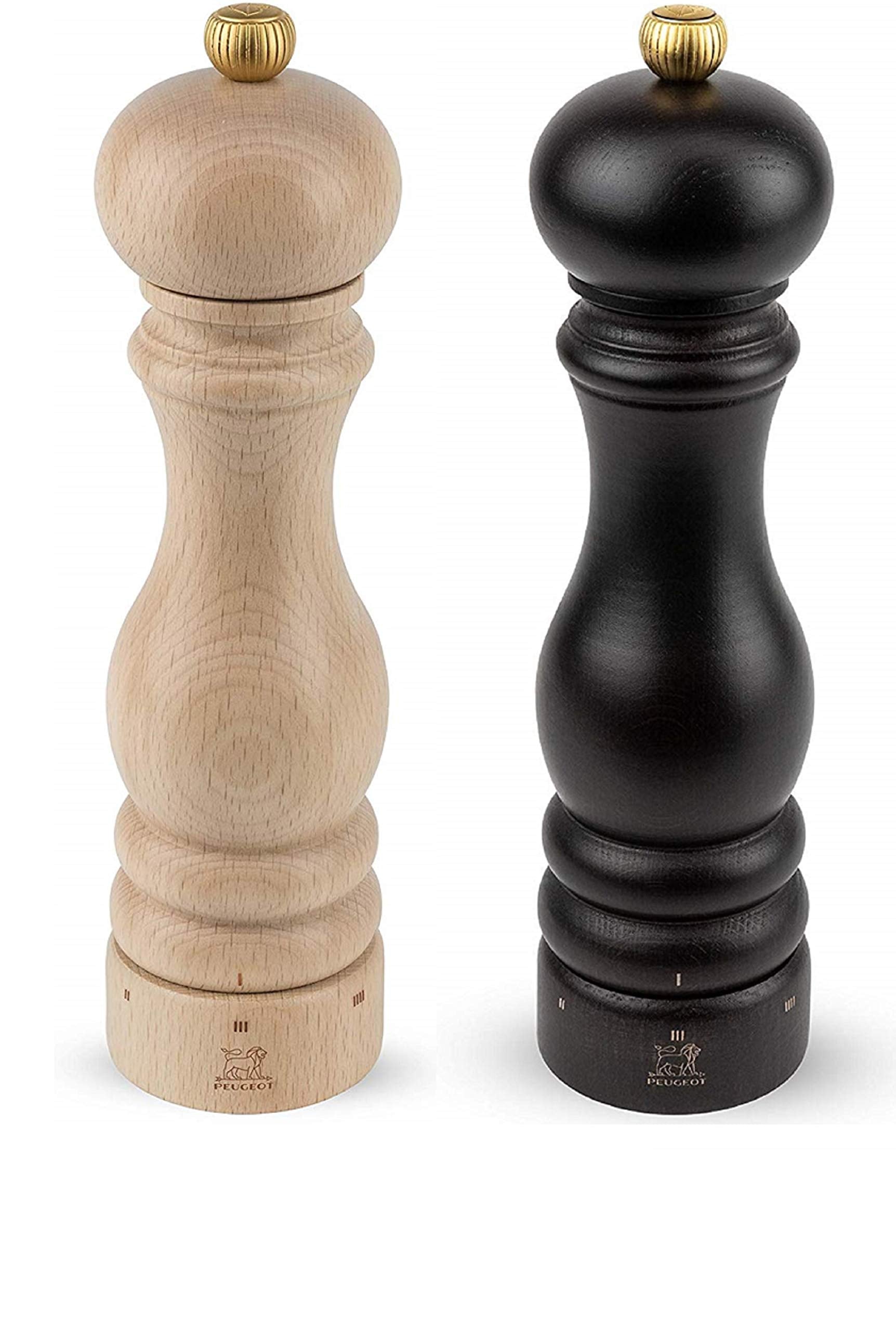 Peugeot Paris U'Select Salt And Pepper Mill 9'' Set, Natural And Chocolate