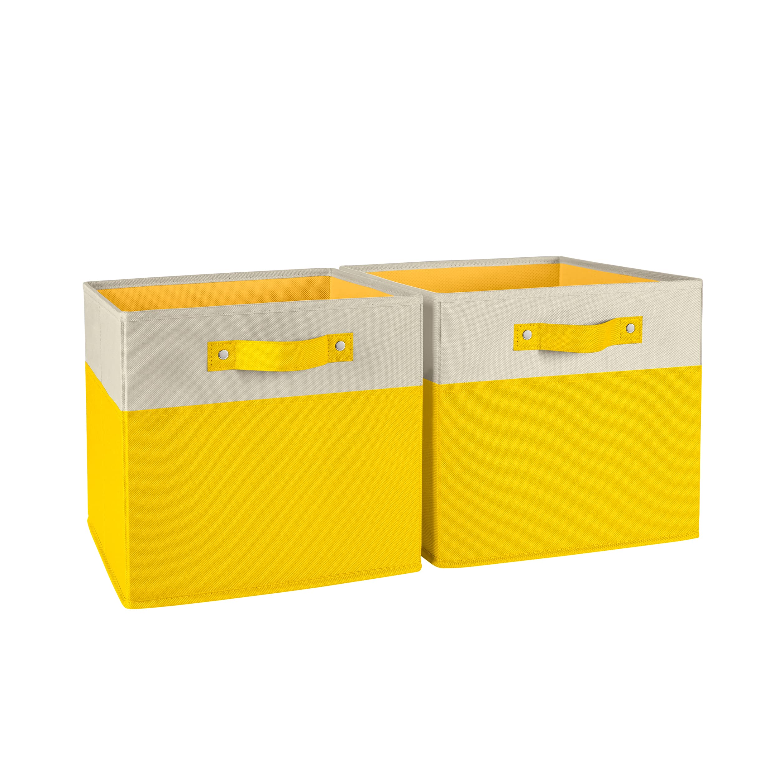 Riverridge Kids 2Pc 10.5In Two-Tone Folding Storage Bin Set - Yellow