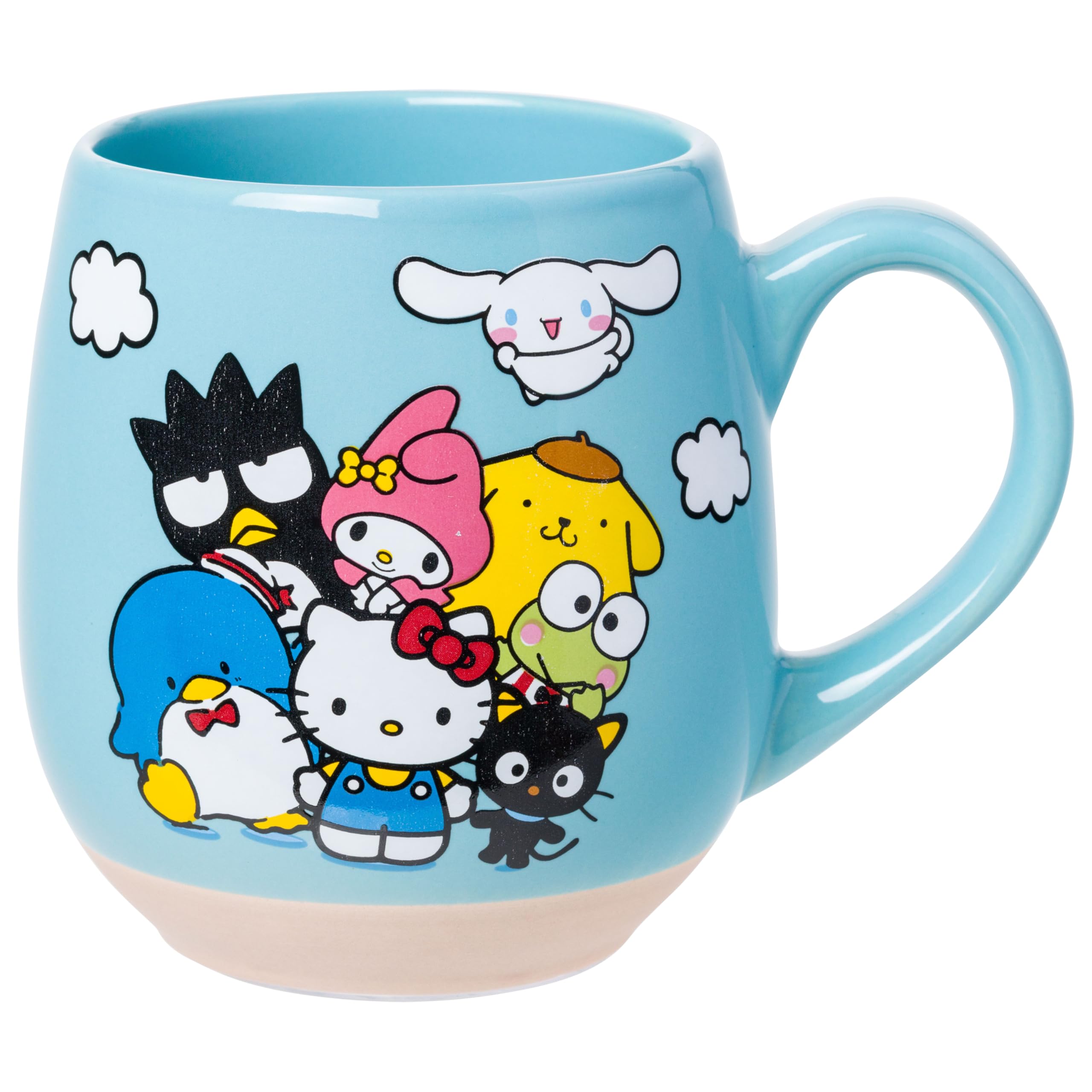 Silver Buffalo Sanrio Hello Kitty and Friends Featuring Cinnamoroll, Badtz-Maru, My Melody, Pompompurin, Tuxedo Sam, and Chococa