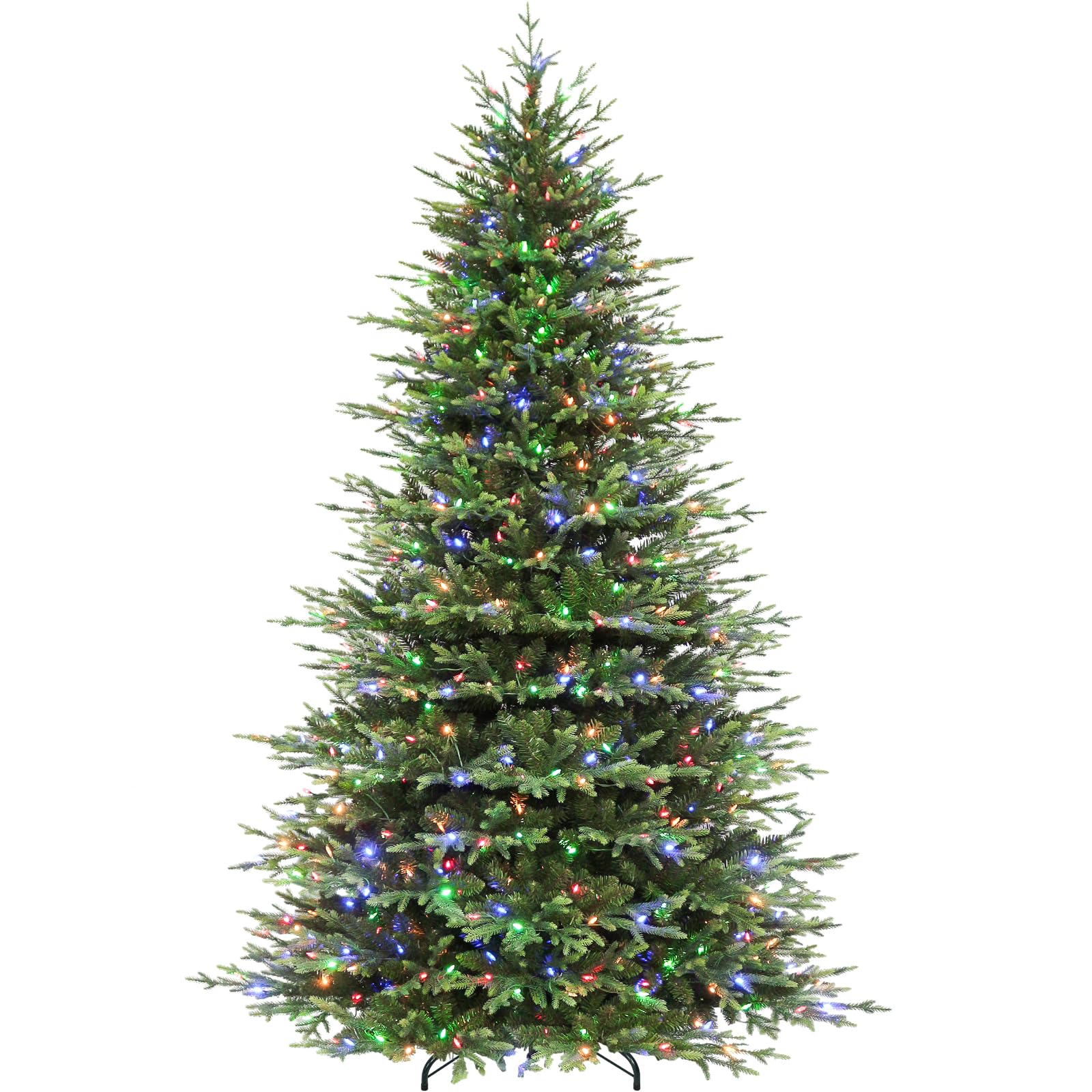 Hykolity 9 ft Prelit Christmas Tree, 5149 PE&PVC Branch Tips, Frasier Grande Artificial Christmas Tree with 600 Color Changing T