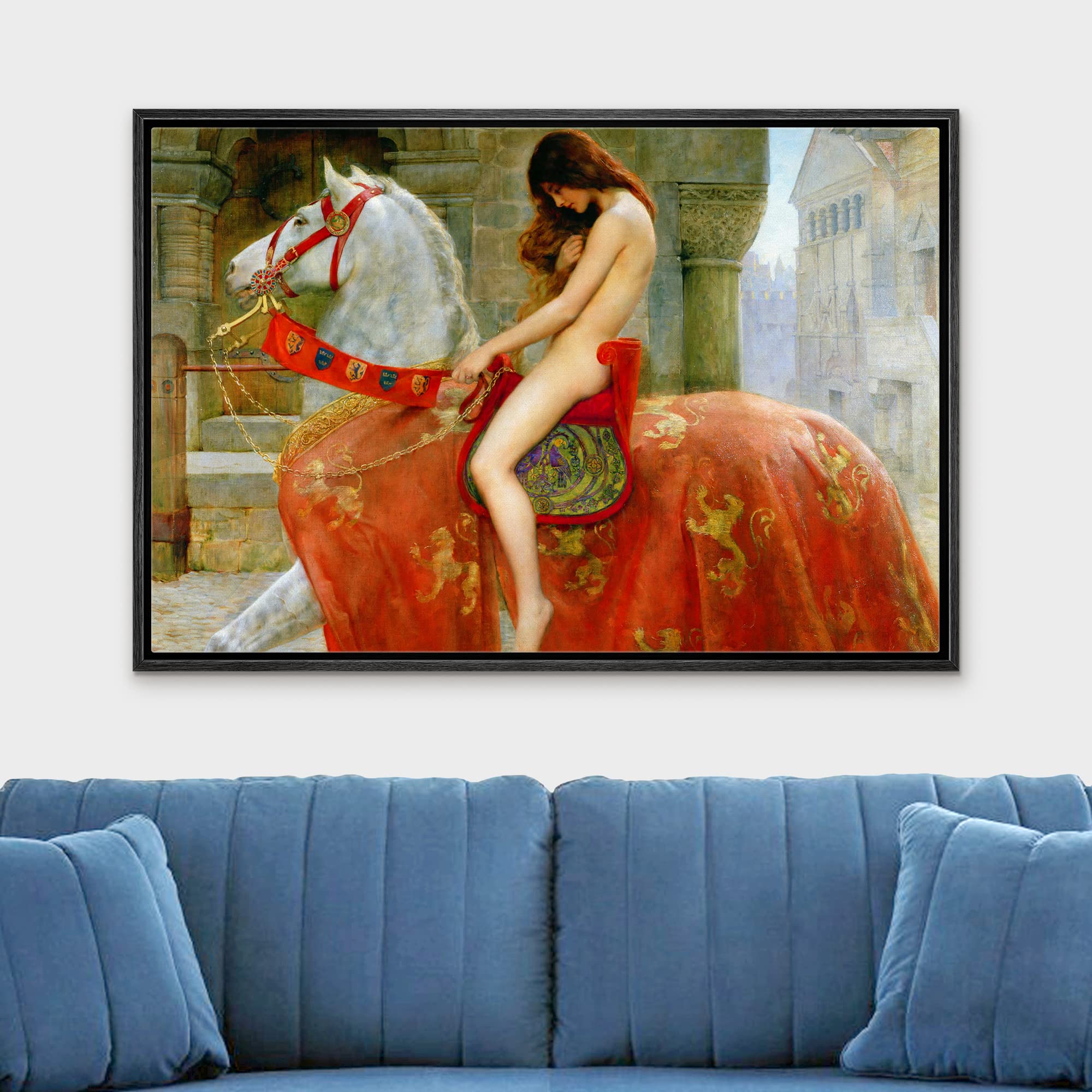 Wall26 Framed Canvas Print Wall Art Lady Godiva By John Collier People Historic Illustrations Fine Art Traditional Colorful Mult
