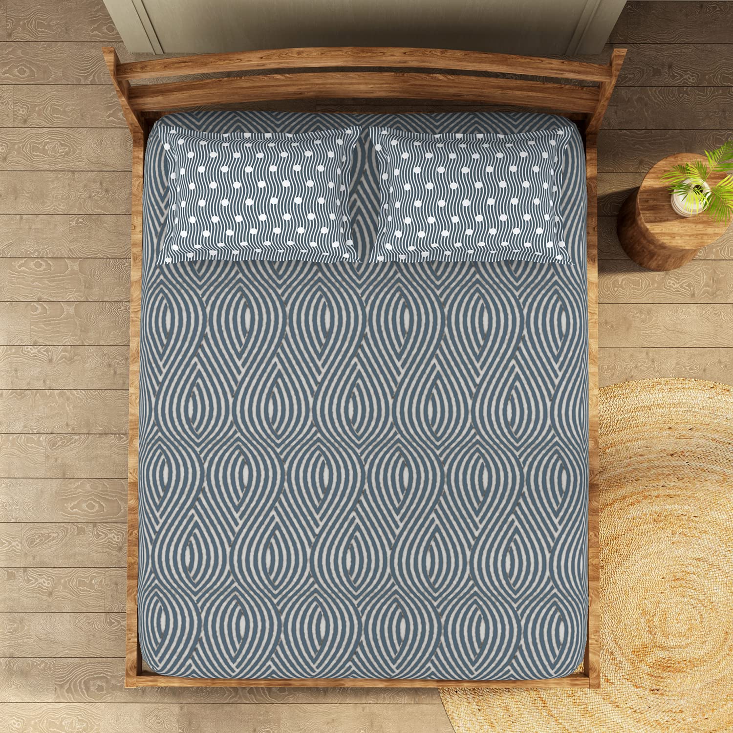 Welspun Wonder-Full 200 Tc Cotton Rich Double Bedsheet-Dragonfly