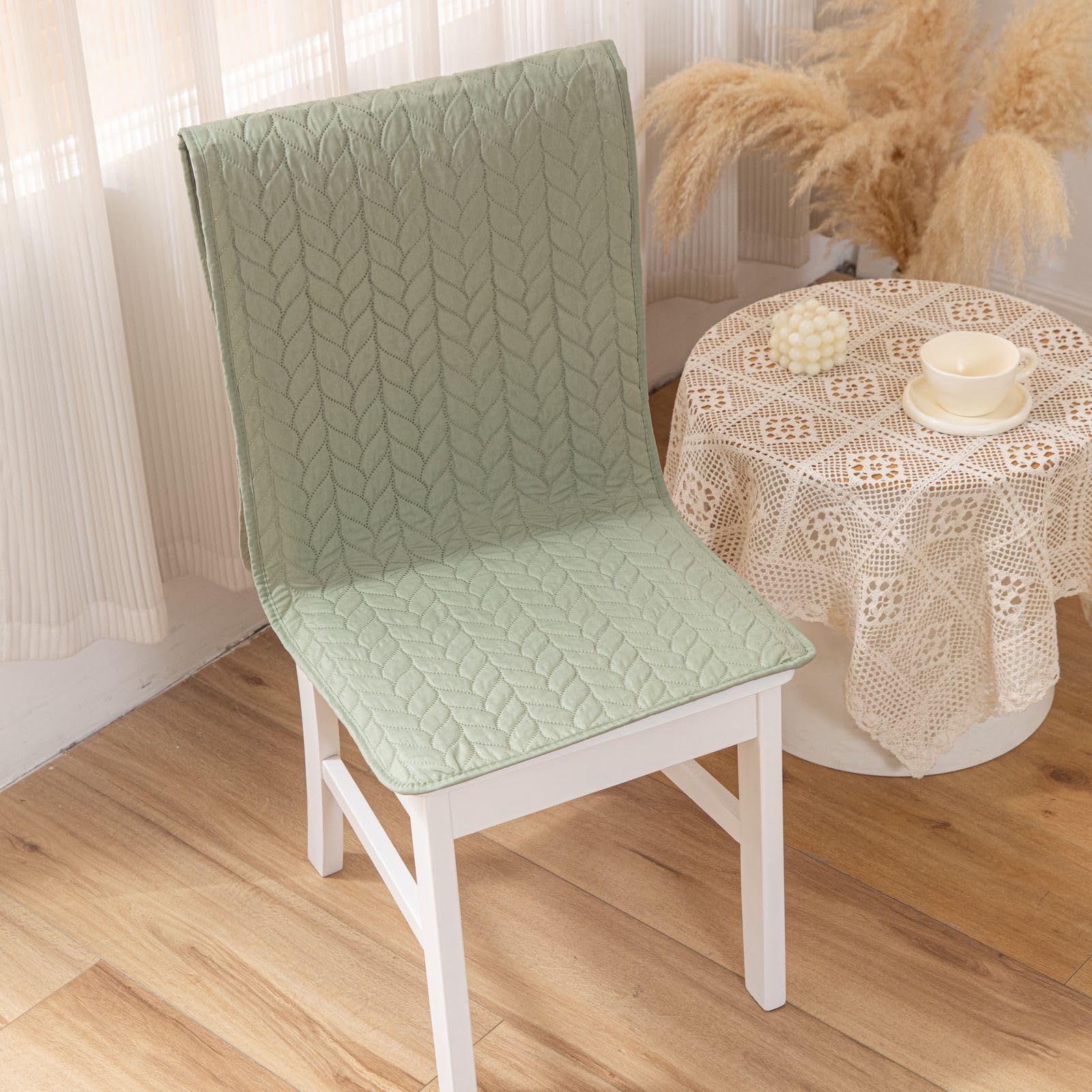 Homethreads Comfortable Chair Mat With Non-Slip Back - Universal Fit For Kitchen & Dining Chairs - Chair Protector Pad Clean-Cus