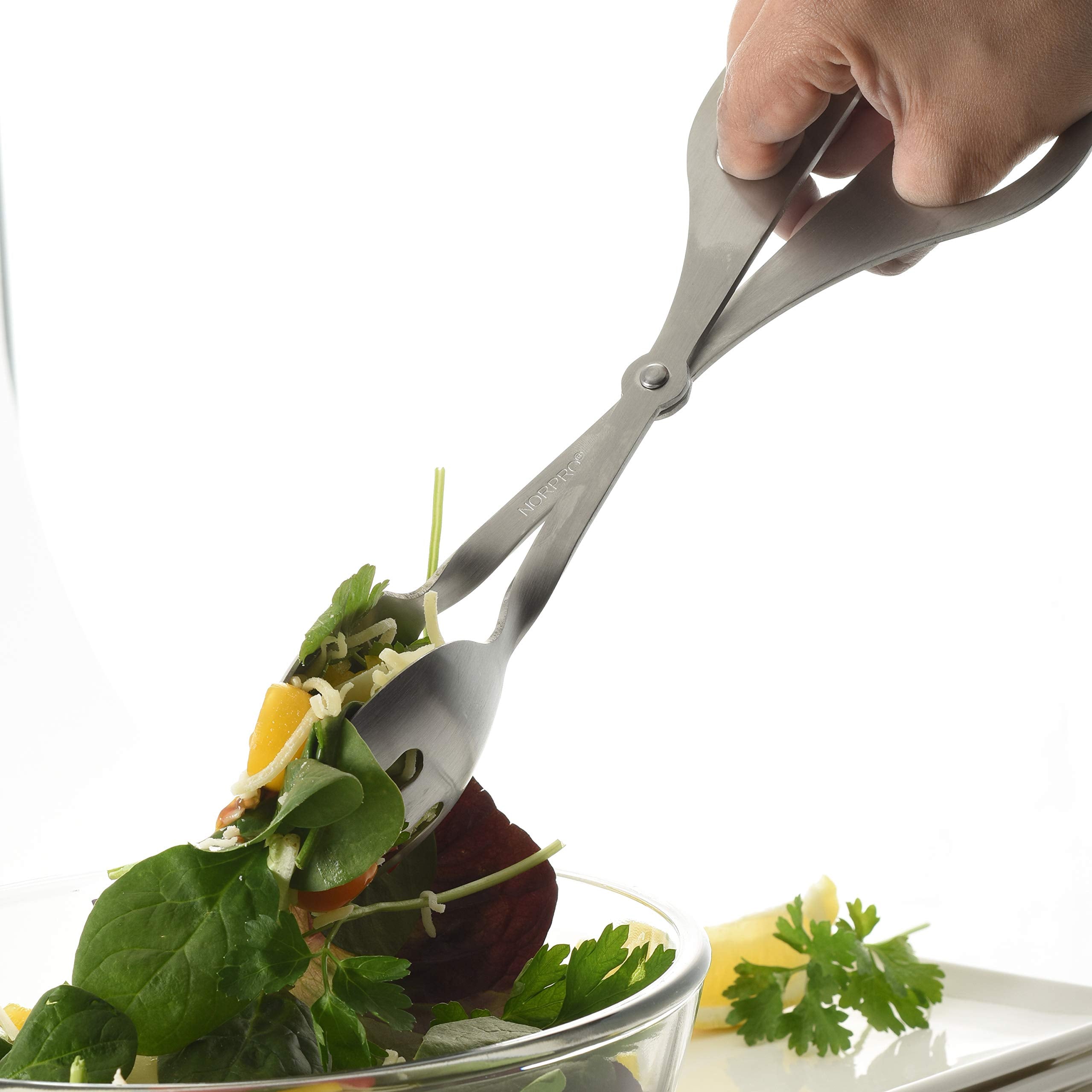 Norpro Stainless Steel Salad Tongs, 10.5-Inch, One Size