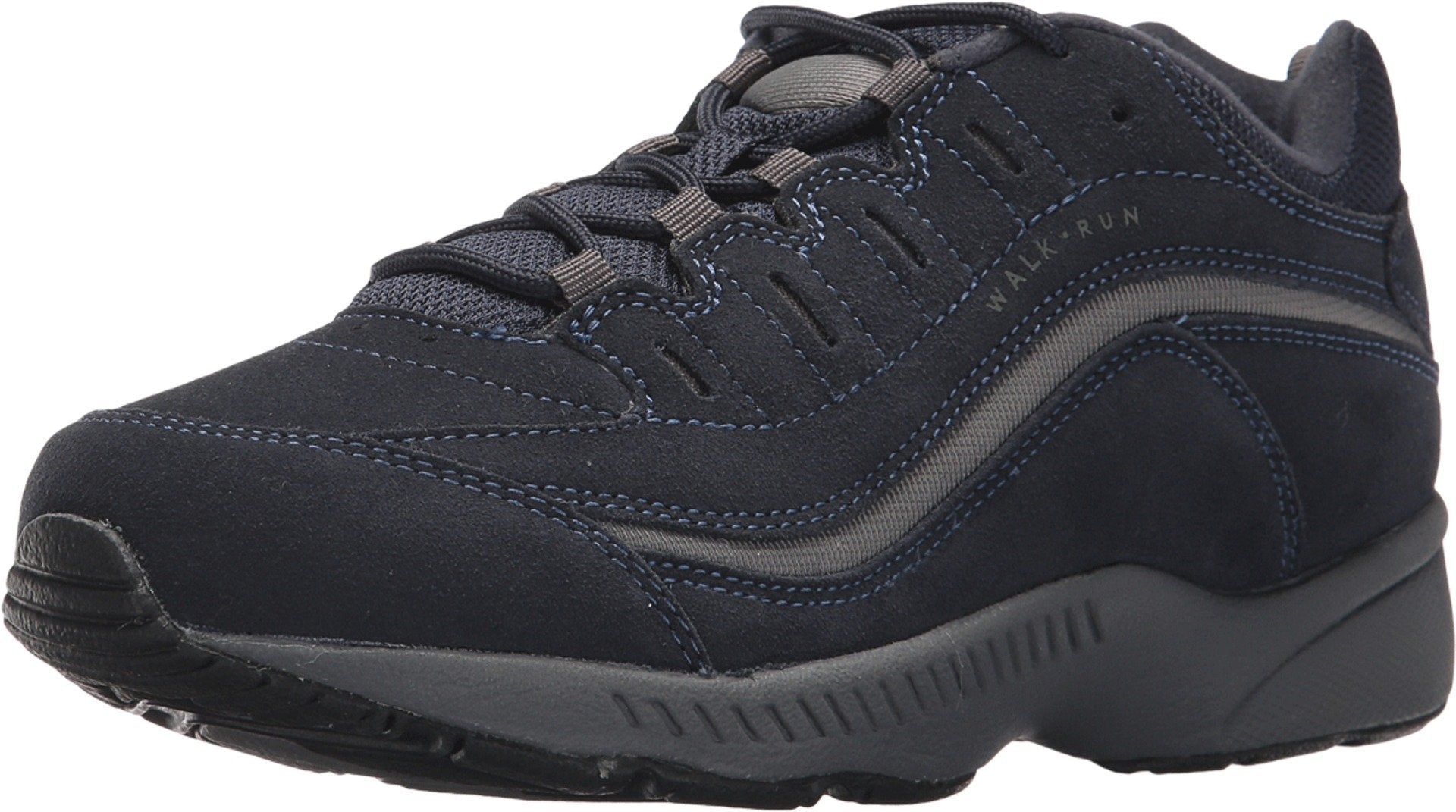 Easy Spirit Womens Romy Sneaker, Navy Suede 420, 7 Wide