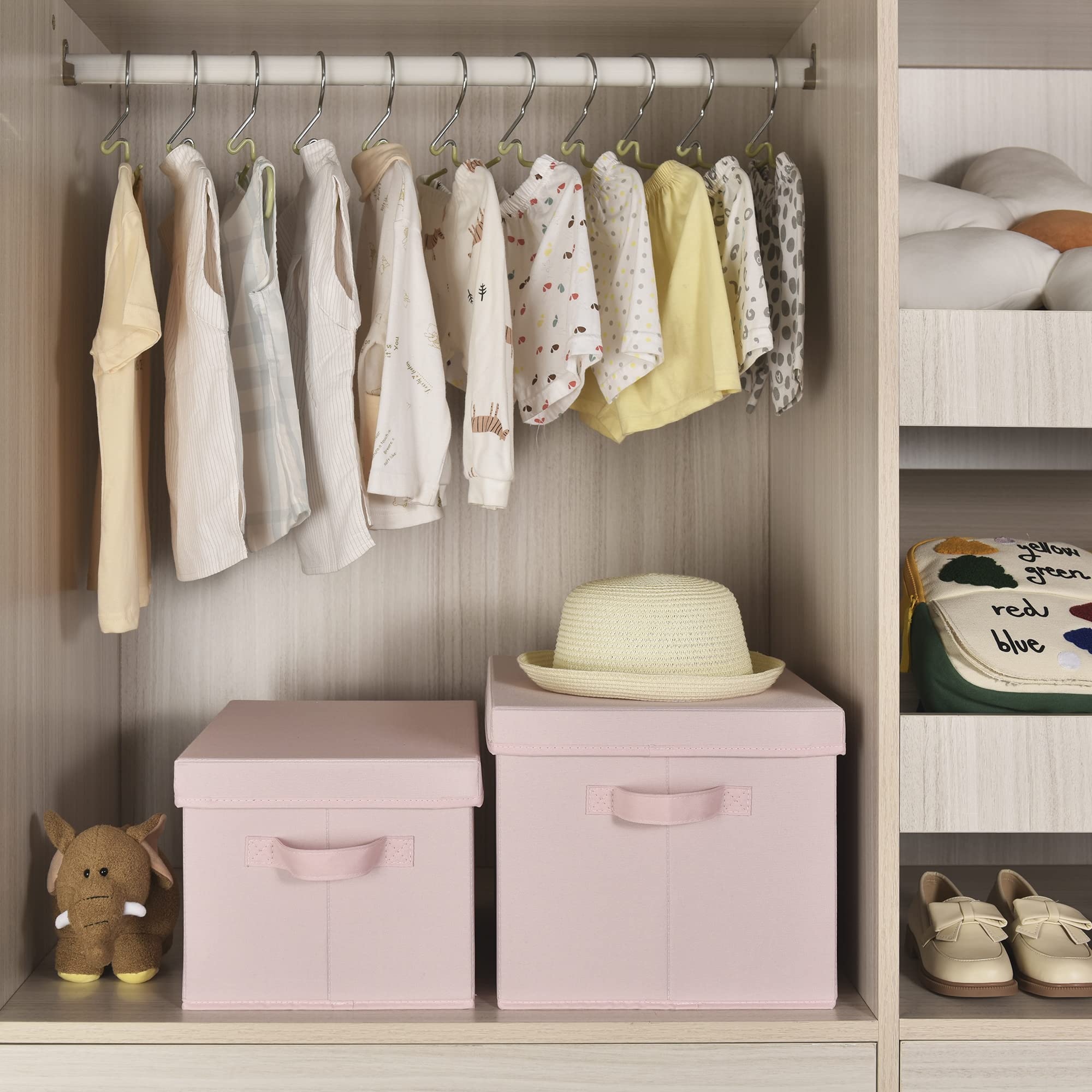 Granny Says Storage Bins Fabric, Large Storage Bins With Lids, Collapsible Storage Box Closet Shelf, Decorative Storage Baskets