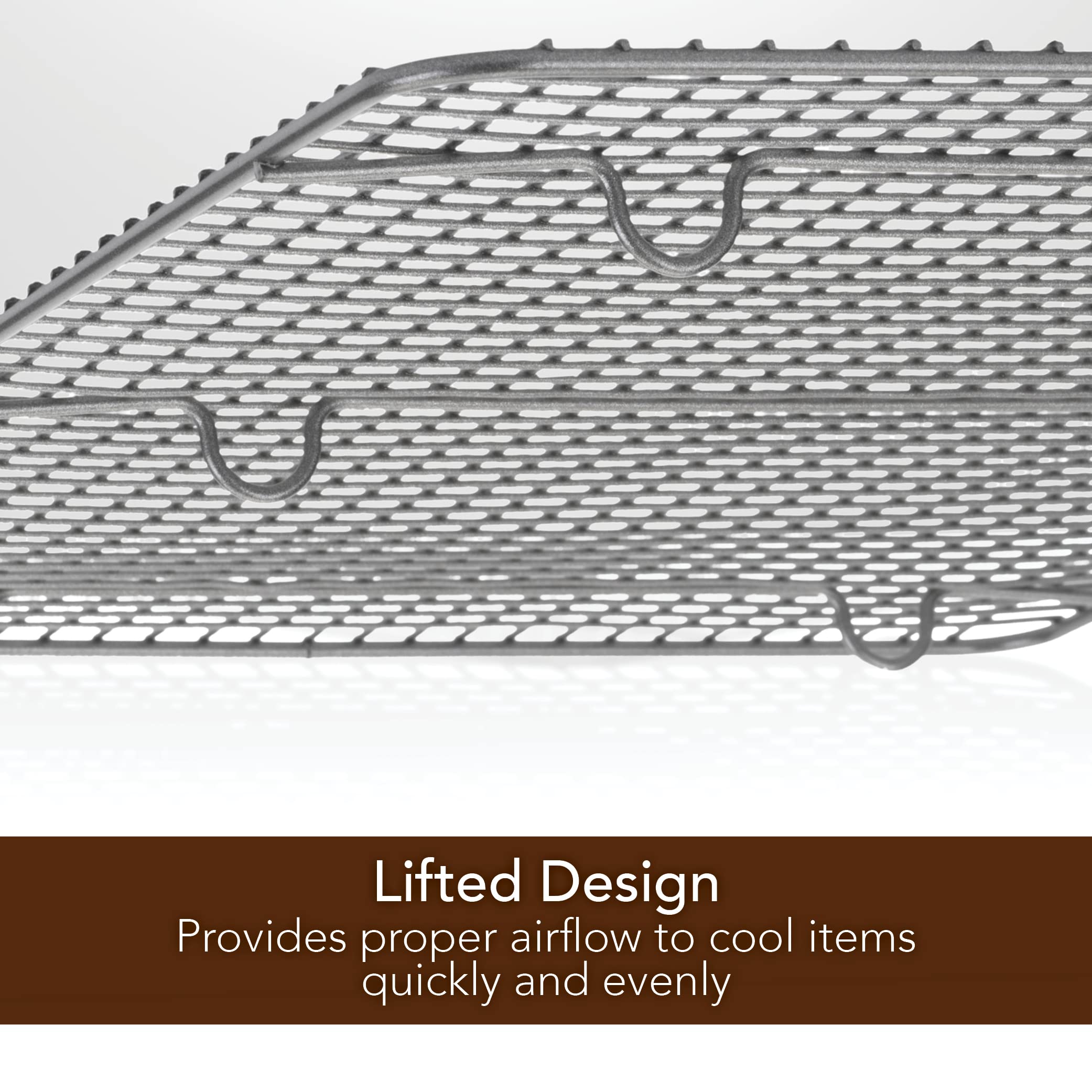 Goodcook Sweet Creations Nonstick Wire Cooling Rack, 16.75'' X 11.75'' X 0.75''
