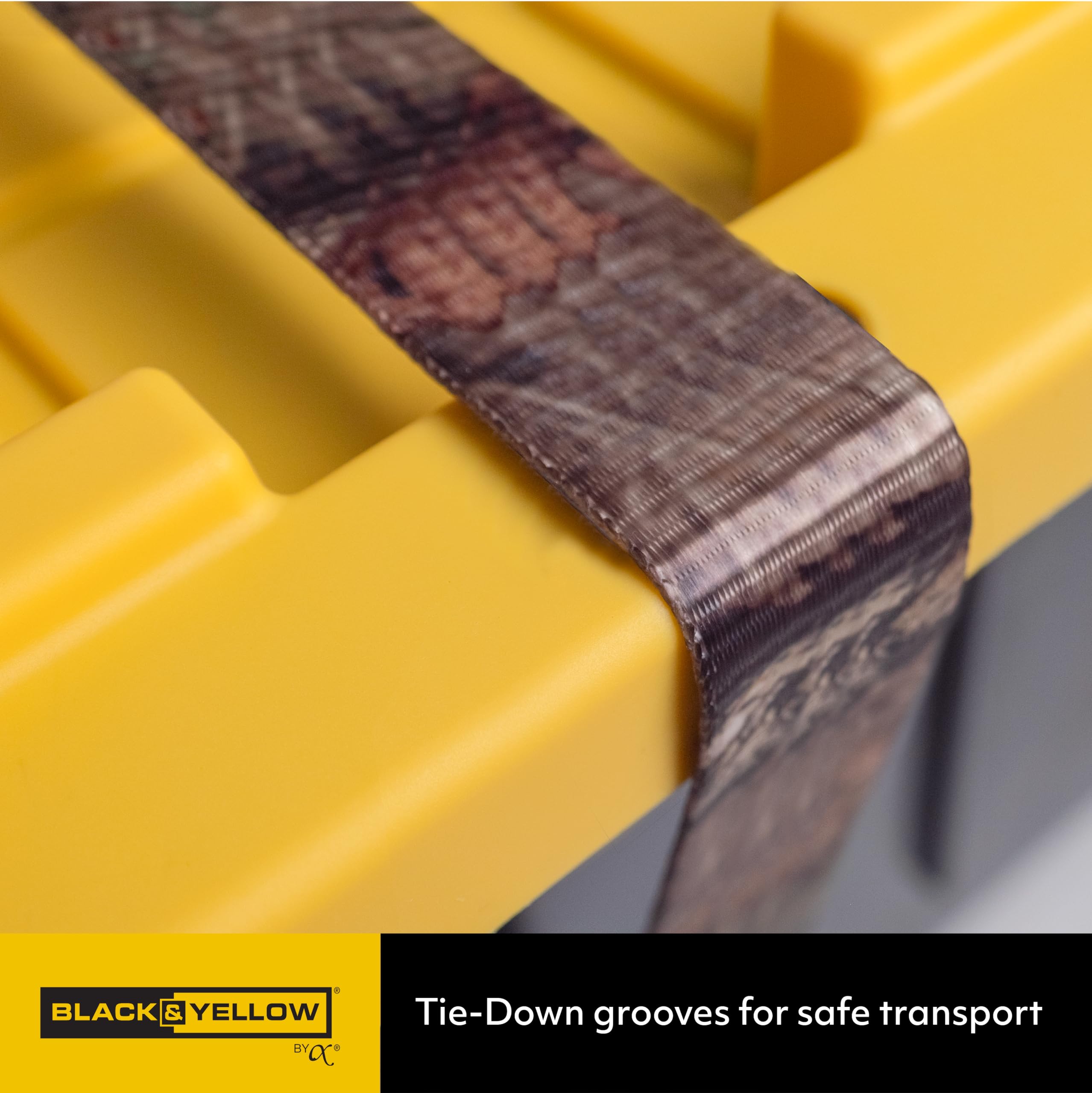 Cx Black & Yellow, 15-Gallon Heavy Duty Tough Storage Container & Snap-Tight Lid, (9.5   H X 20.6   W X 30.6   D), Weather-Resis