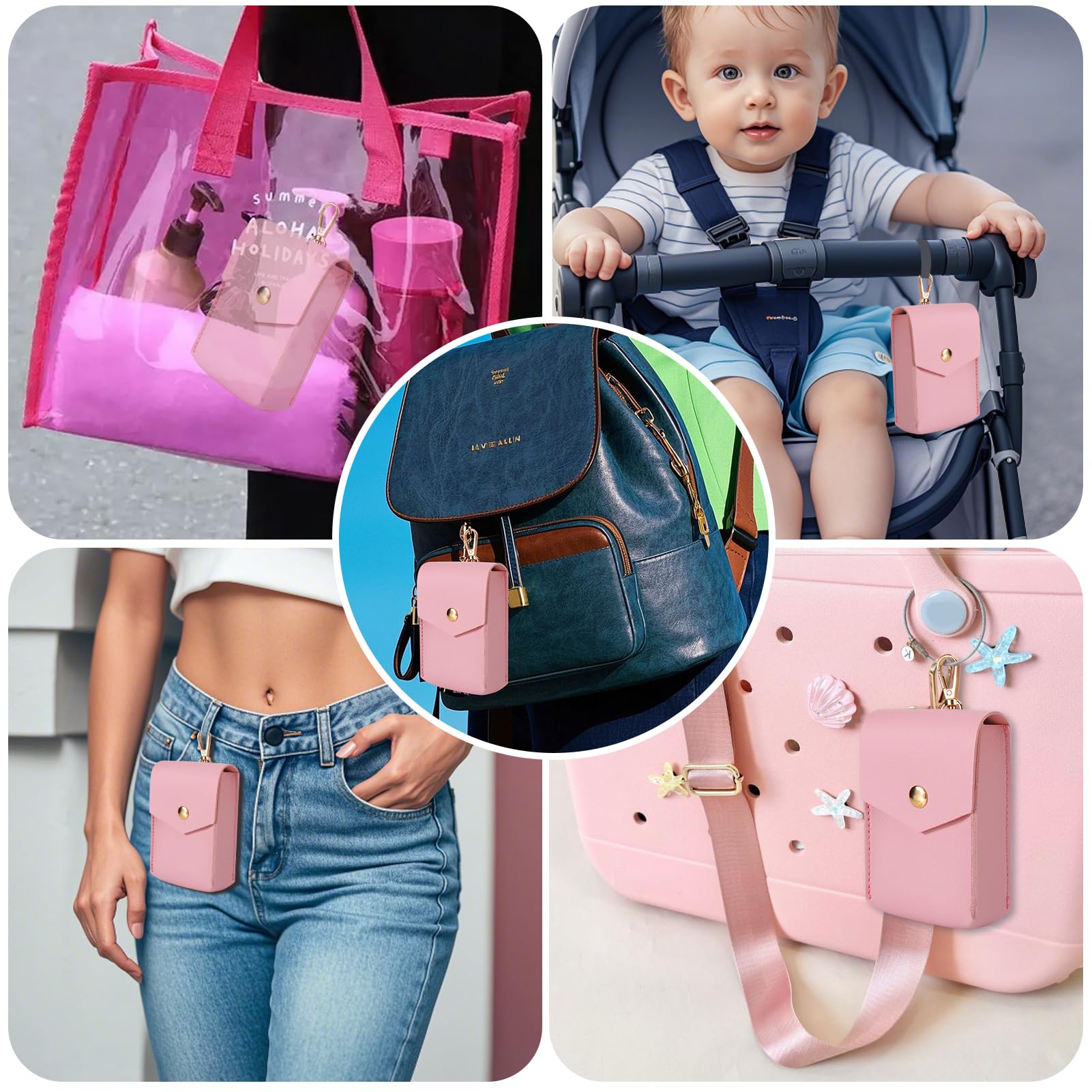Solldgt Case Compatible With Touchland Hand Sanitizer Spray - Leather Protective Case Holder With Keychain For Touch Land Power