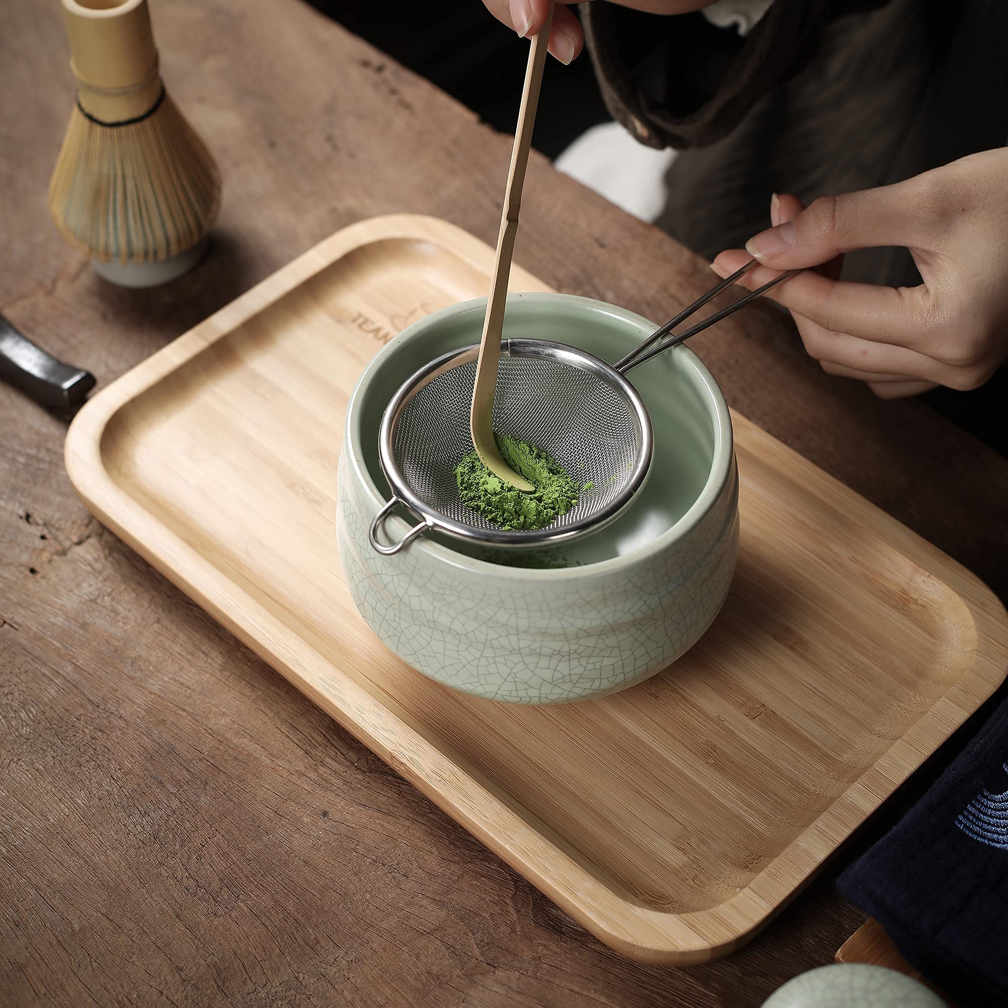 Teanagoo Japanese Tea Set Matcha Whisk Set Matcha Bowl Bamboo Matcha Whisk (Chasen) Scoop (Chashaku) Matcha Whisk Holder Tea Mak