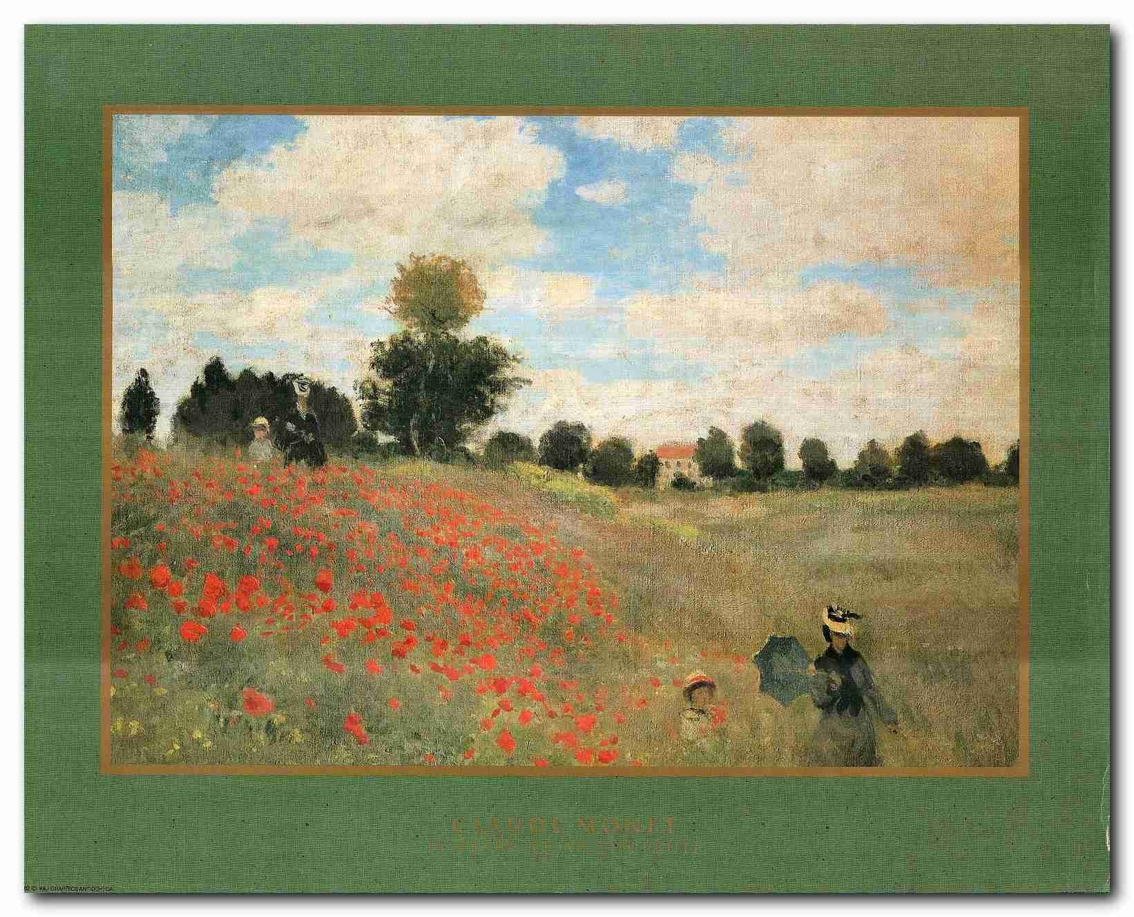 Wall Decor Claude Monet Poppies At Argenteuil Painting Art Print Poster (16X20)