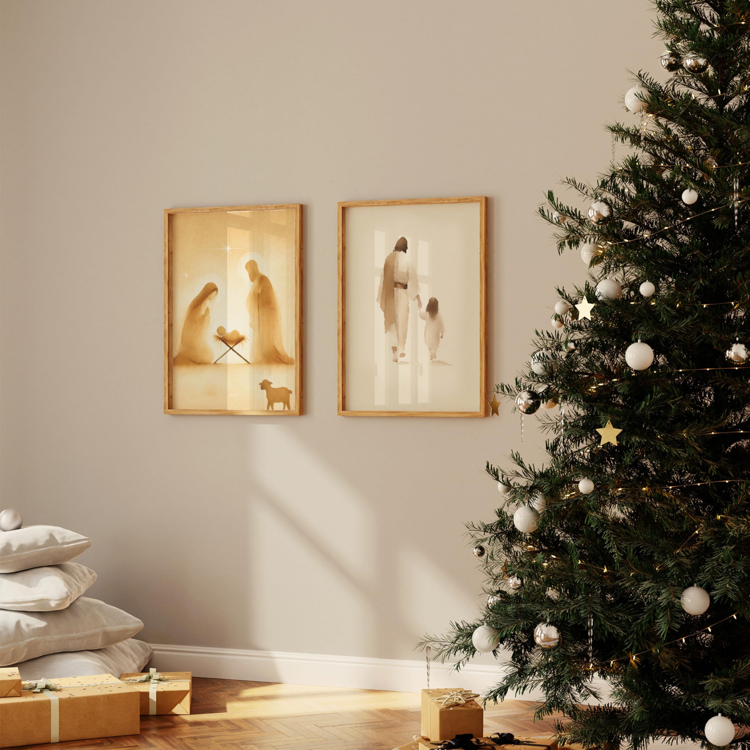 Essen Life | The Way He Leads | Christian Wall Art Jesus Poster Decor Christian Christmas Decor Christian Home Decor Perfect Rel