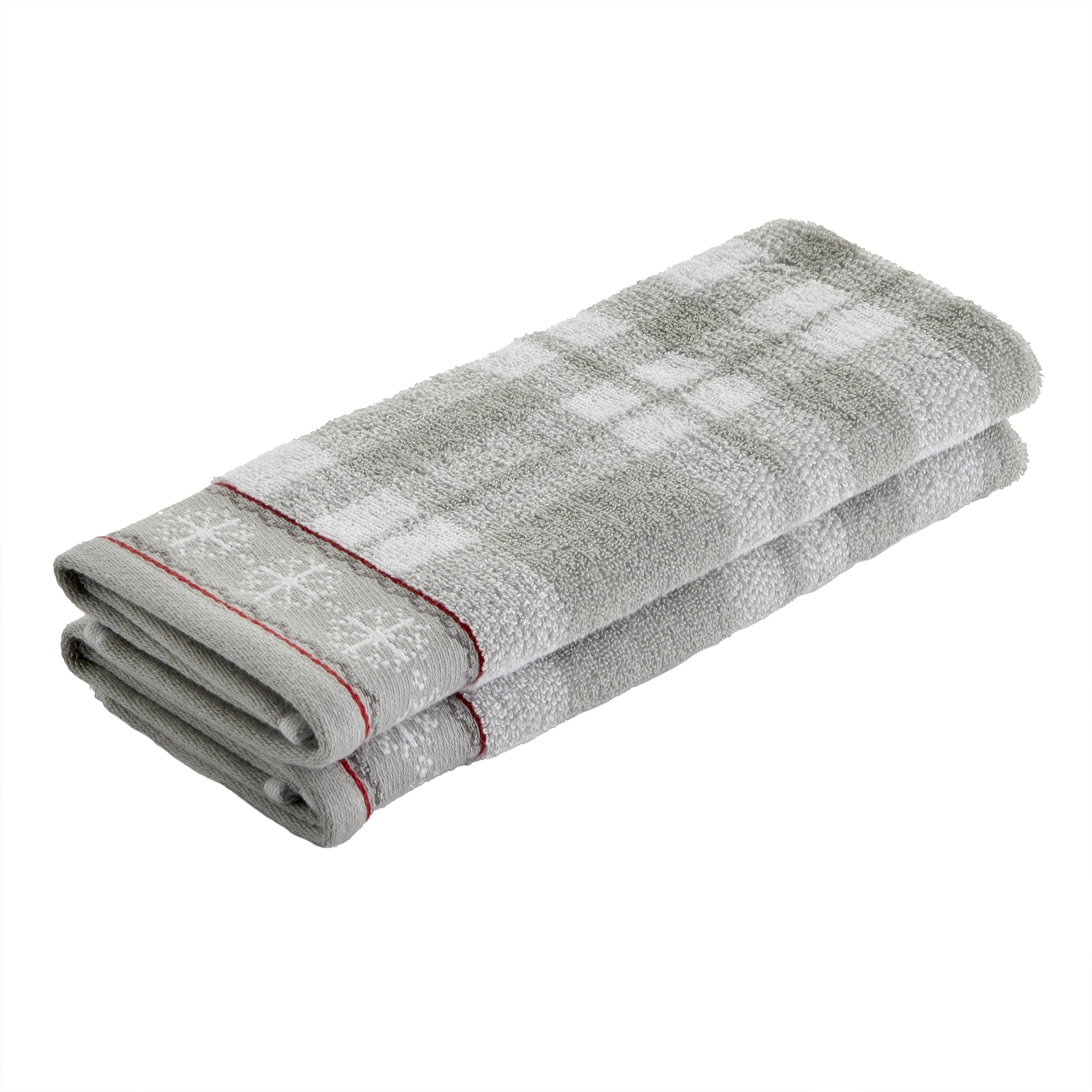 Skl Home Winter/Christmas Whistler Plaid Hand Towel Set For Bath/Kitchen/Bar & Gift, 16'' X 25'', 2 Count
