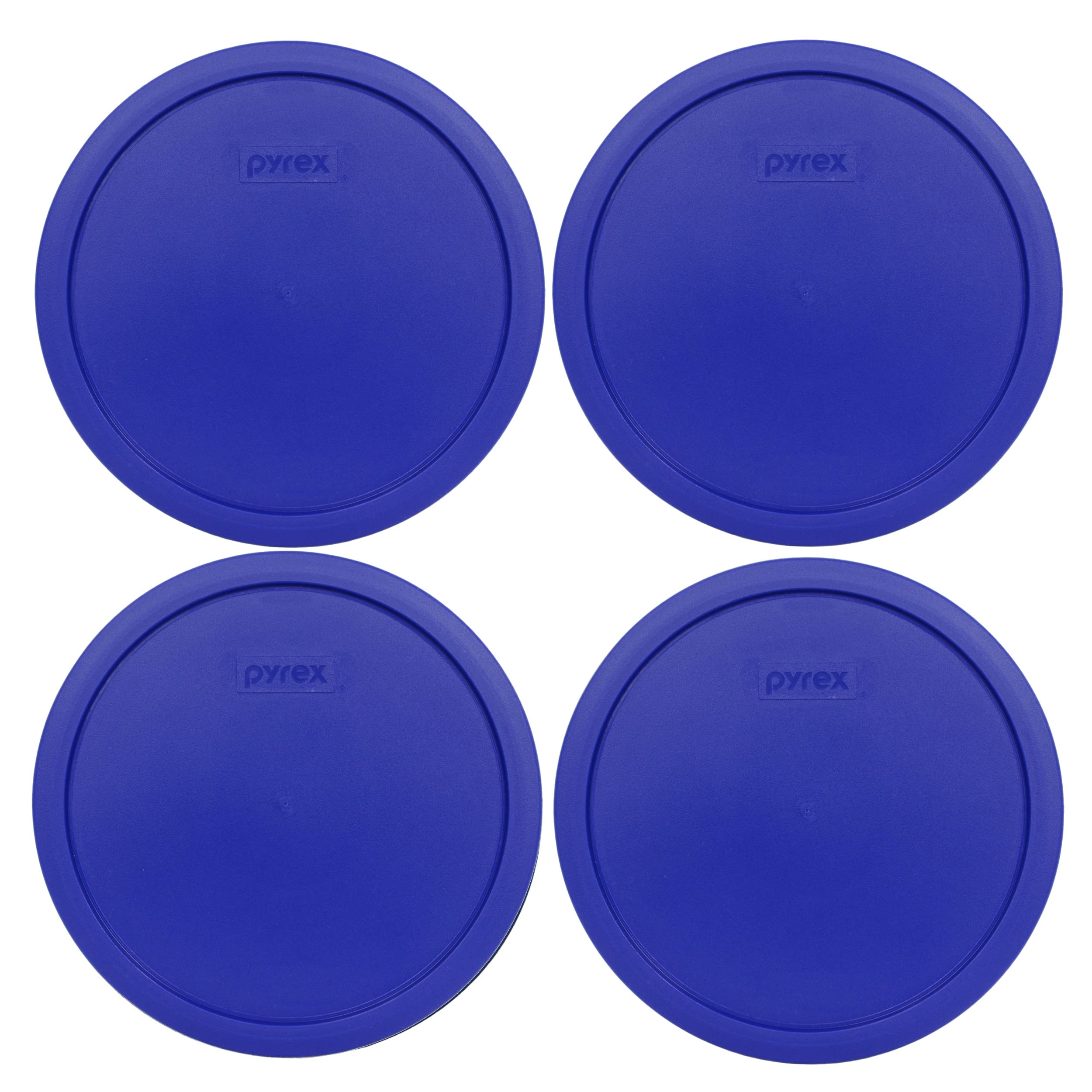 Pyrex 7403-Pc 10-Cup Cadet Blue Food Storage Replacements Lids - 4 Pack Made In The Usa