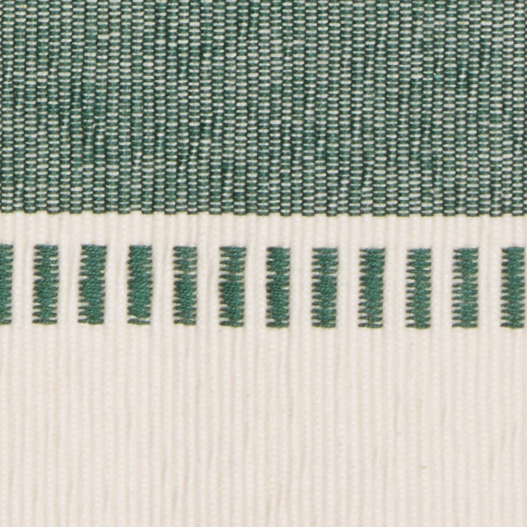 Dii Dobby Stripe Woven Table Runner, 13X72 (13X77.5, Fringe Included), Dark Green