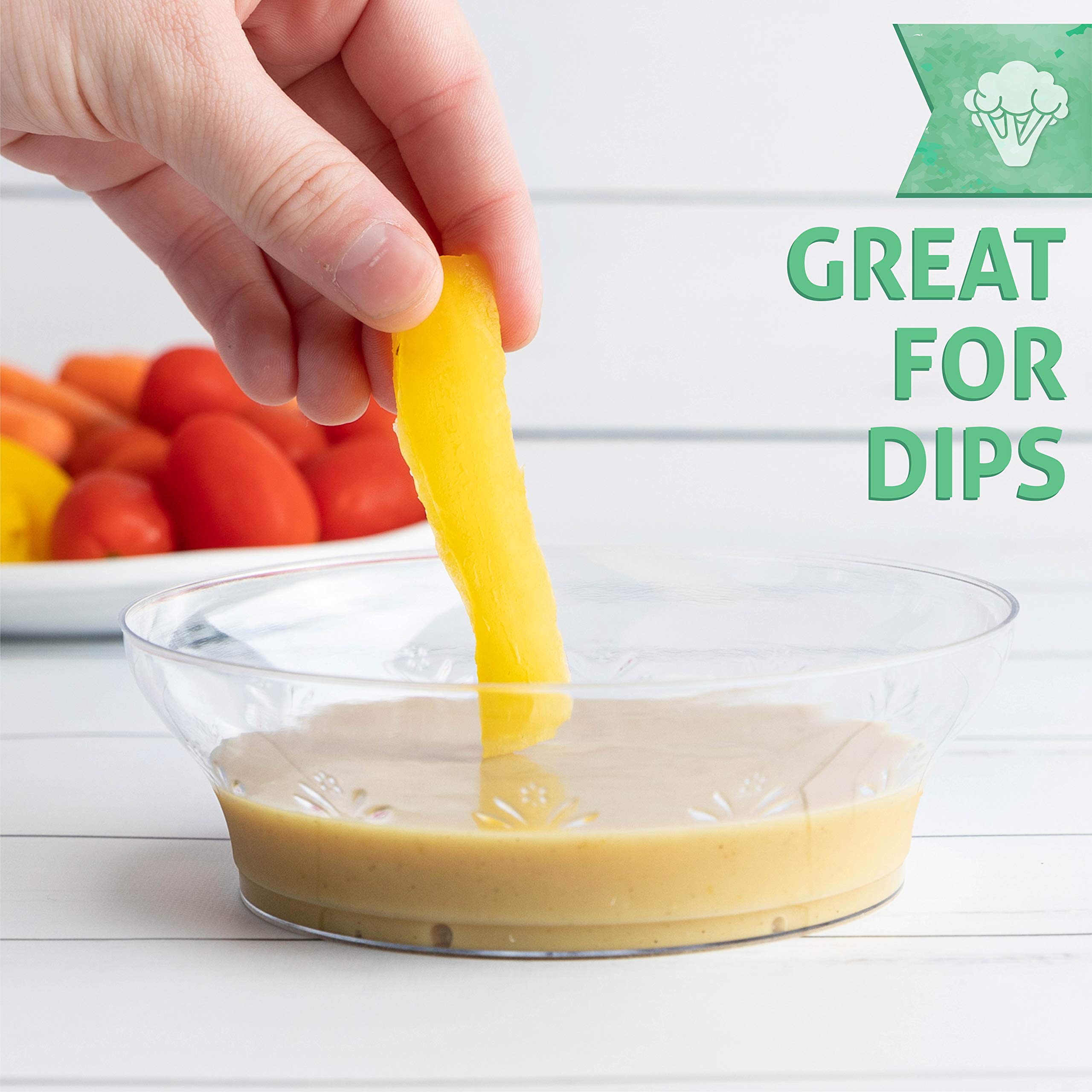 Plasticpro 10 oz Hard plastic Soup Bowls - Ice cream Bowls premium Quality Disposable Clear Bowl Pack of 20